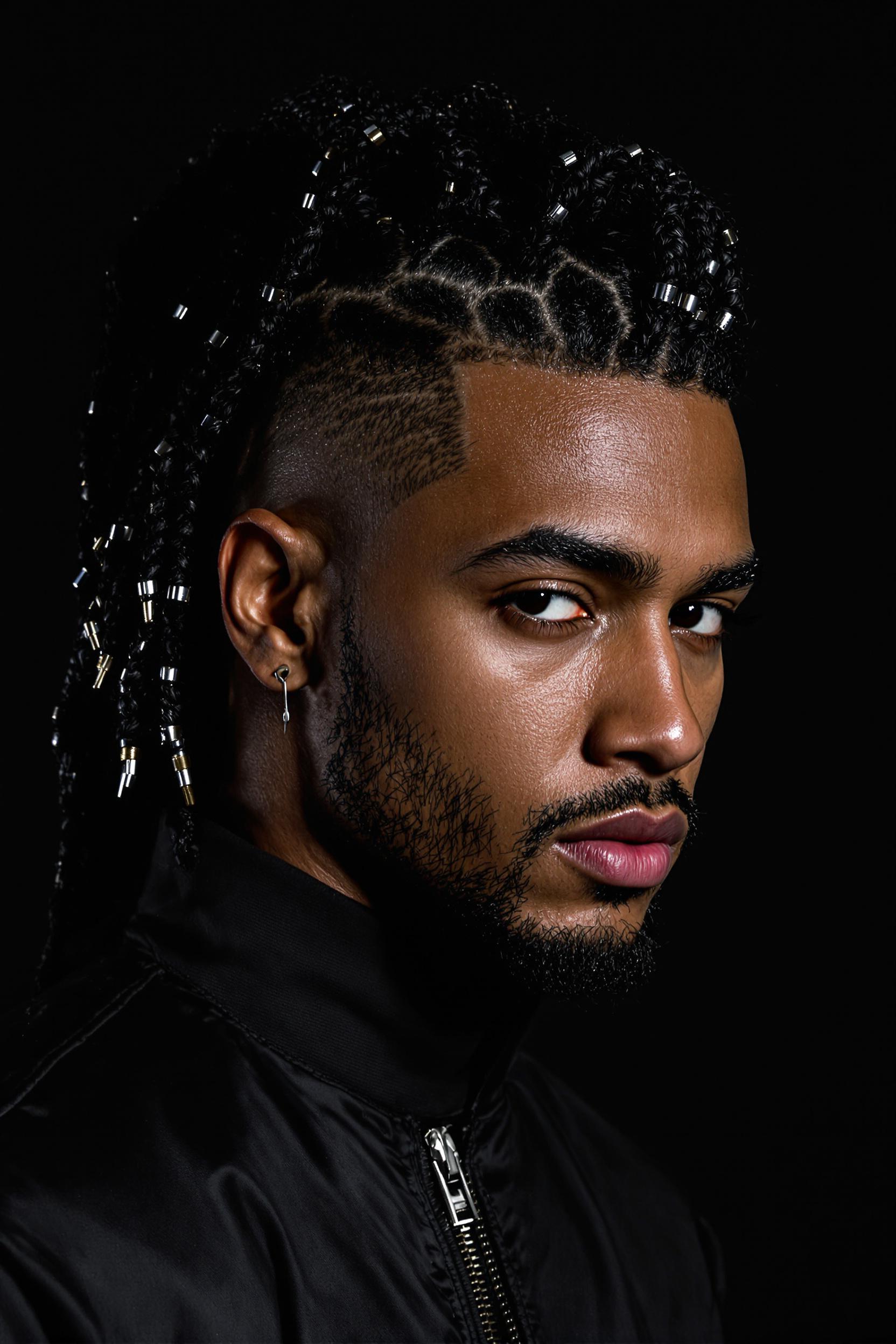 Braided Elegance Undercut Style