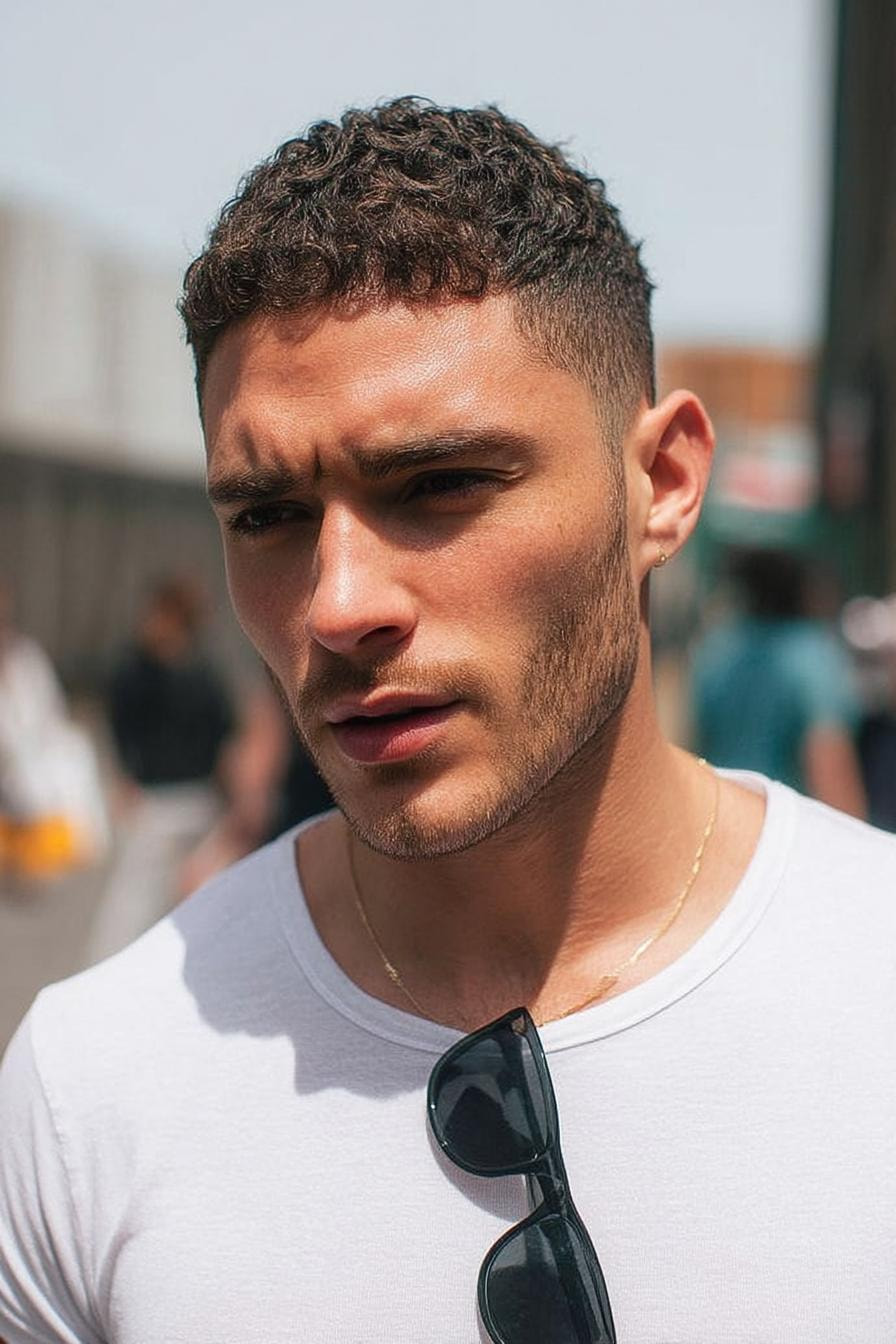 Crisp Fade Curly Style