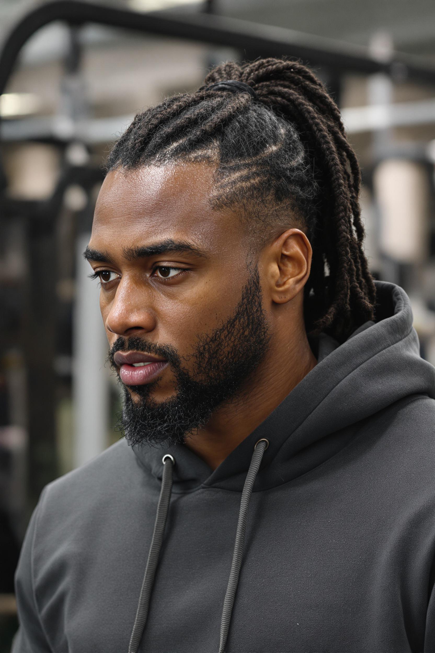 Dreadlocks with Sharp Fade