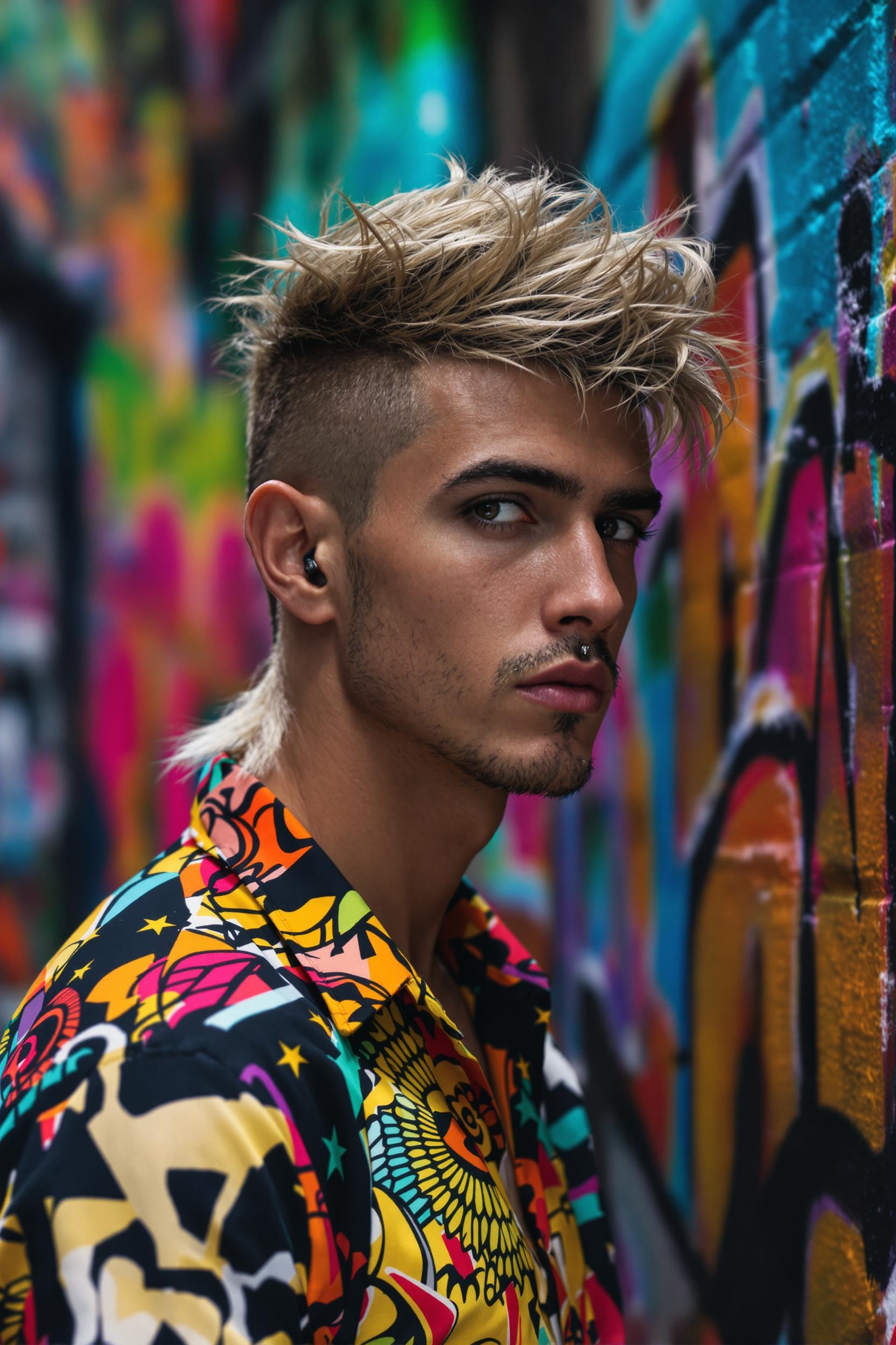 Edgy Blonde Mullet Vibes