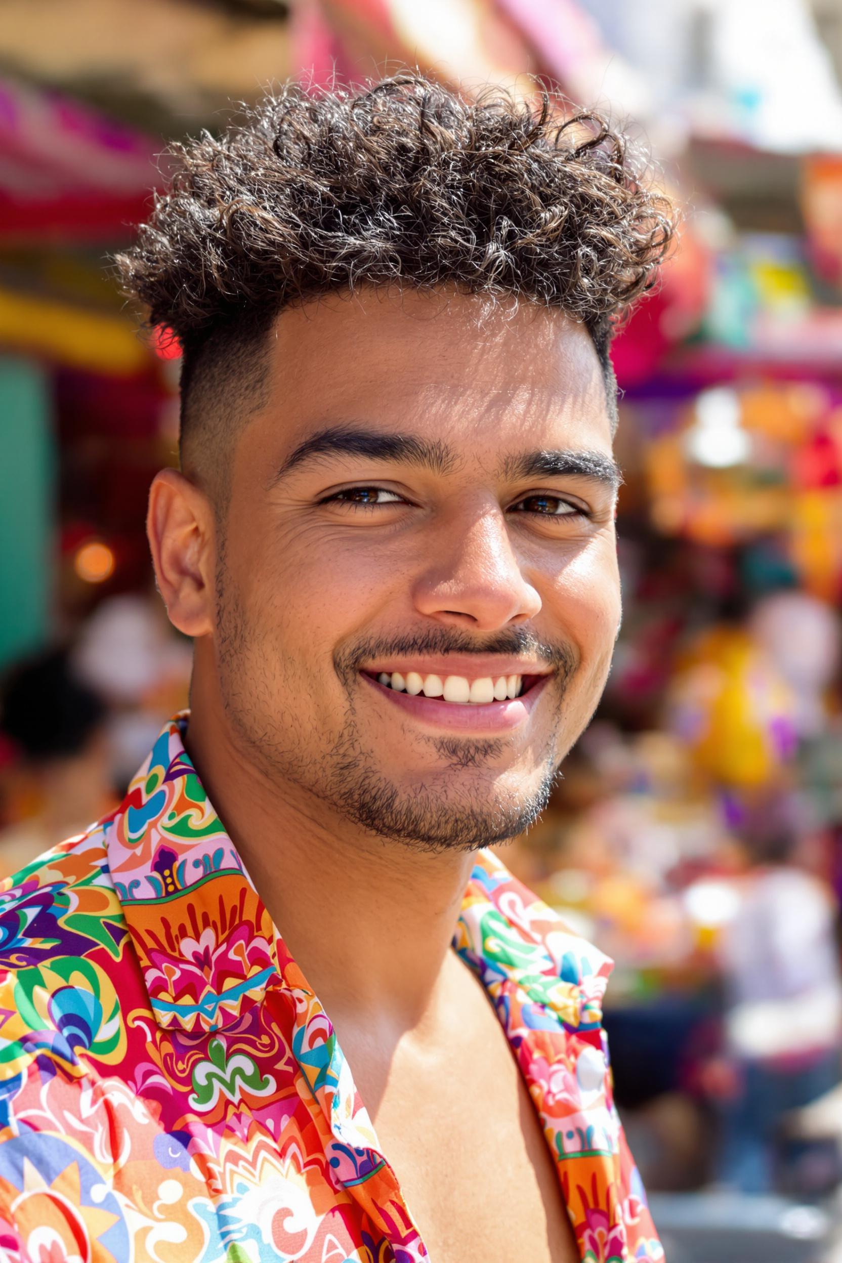 Fresh Curly Fade Style
