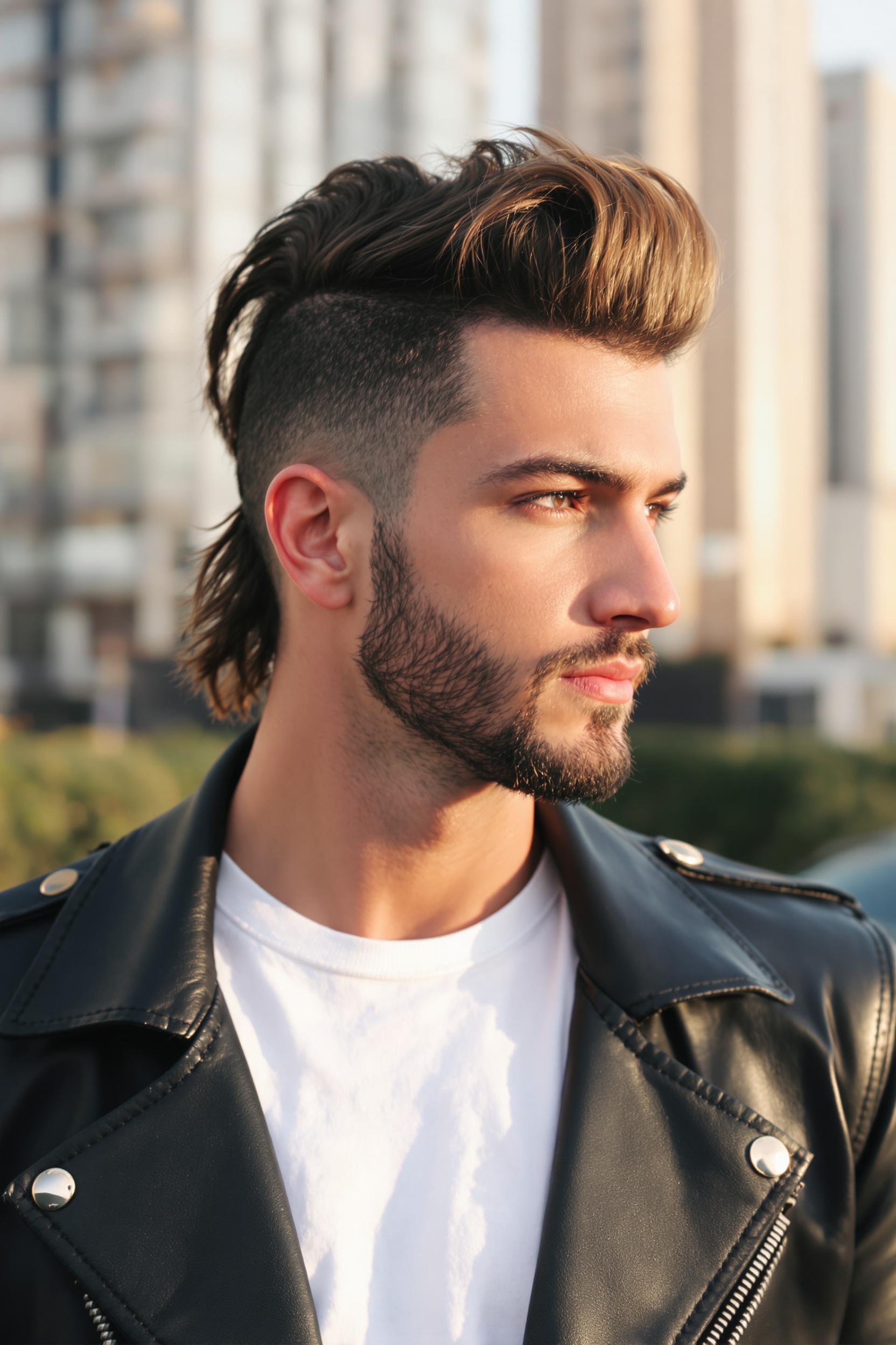 Modern Edgy Mullet Style