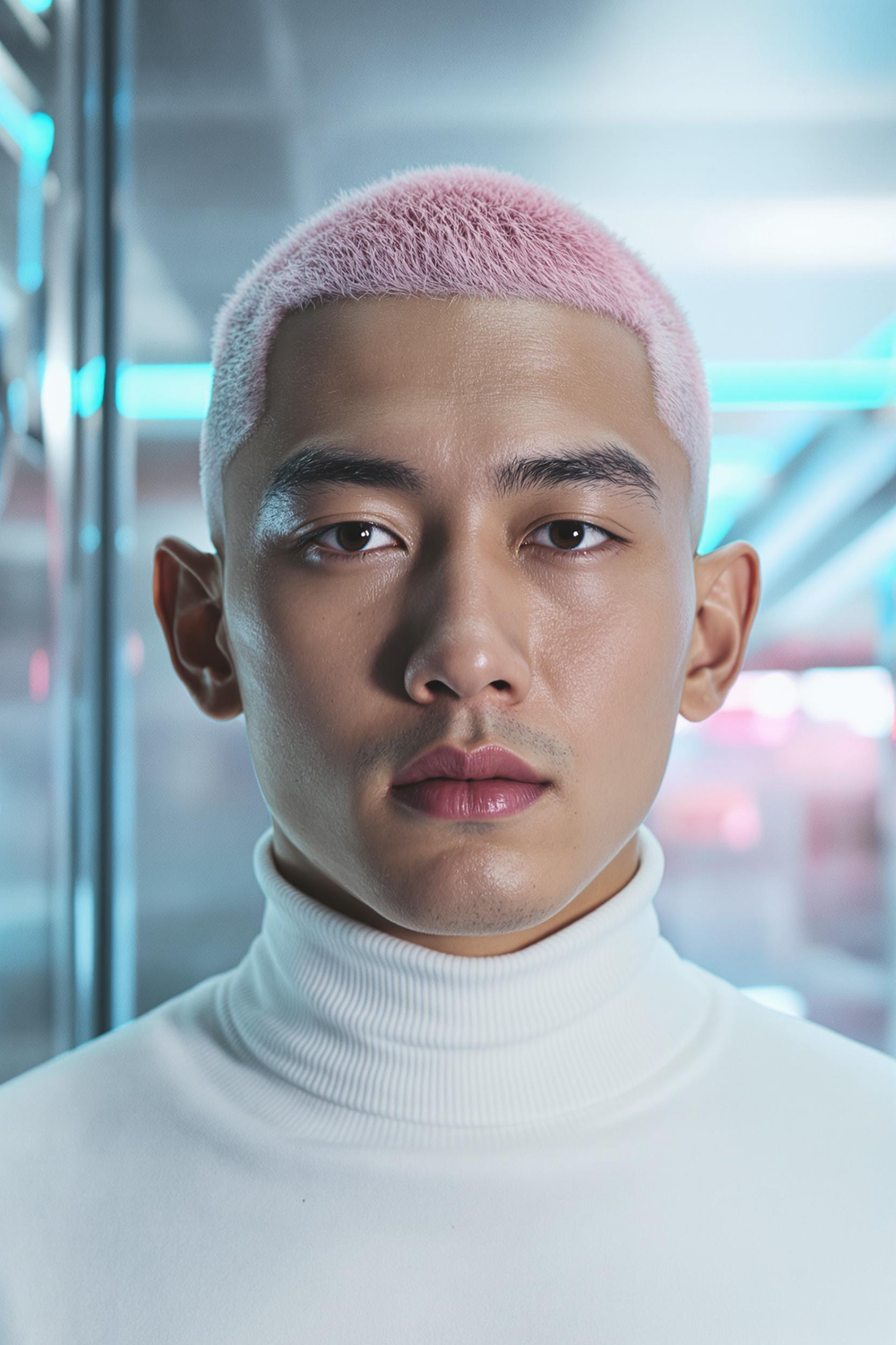 Pastel Pink Buzz Cut