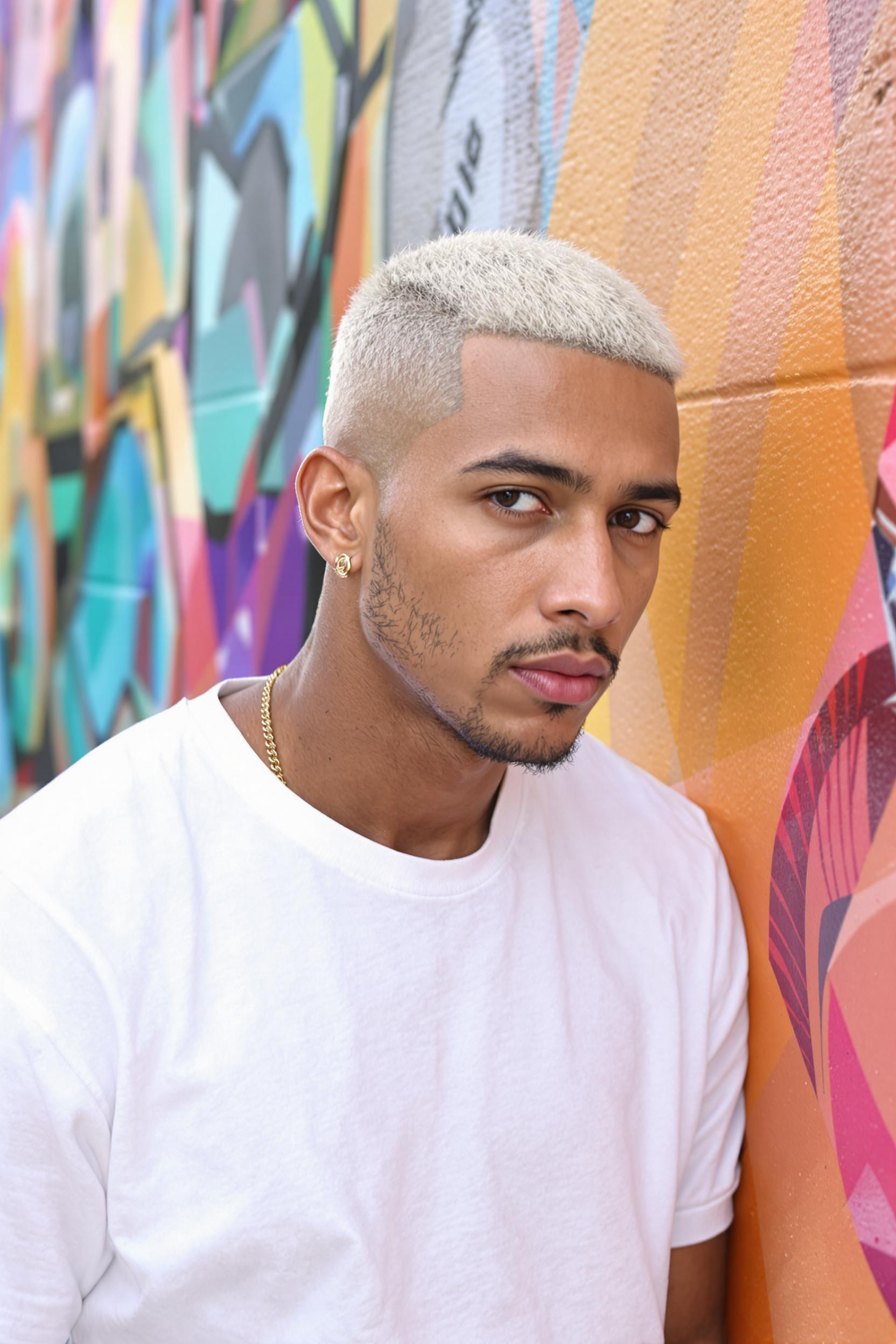 Platinum Blonde Buzz Cut