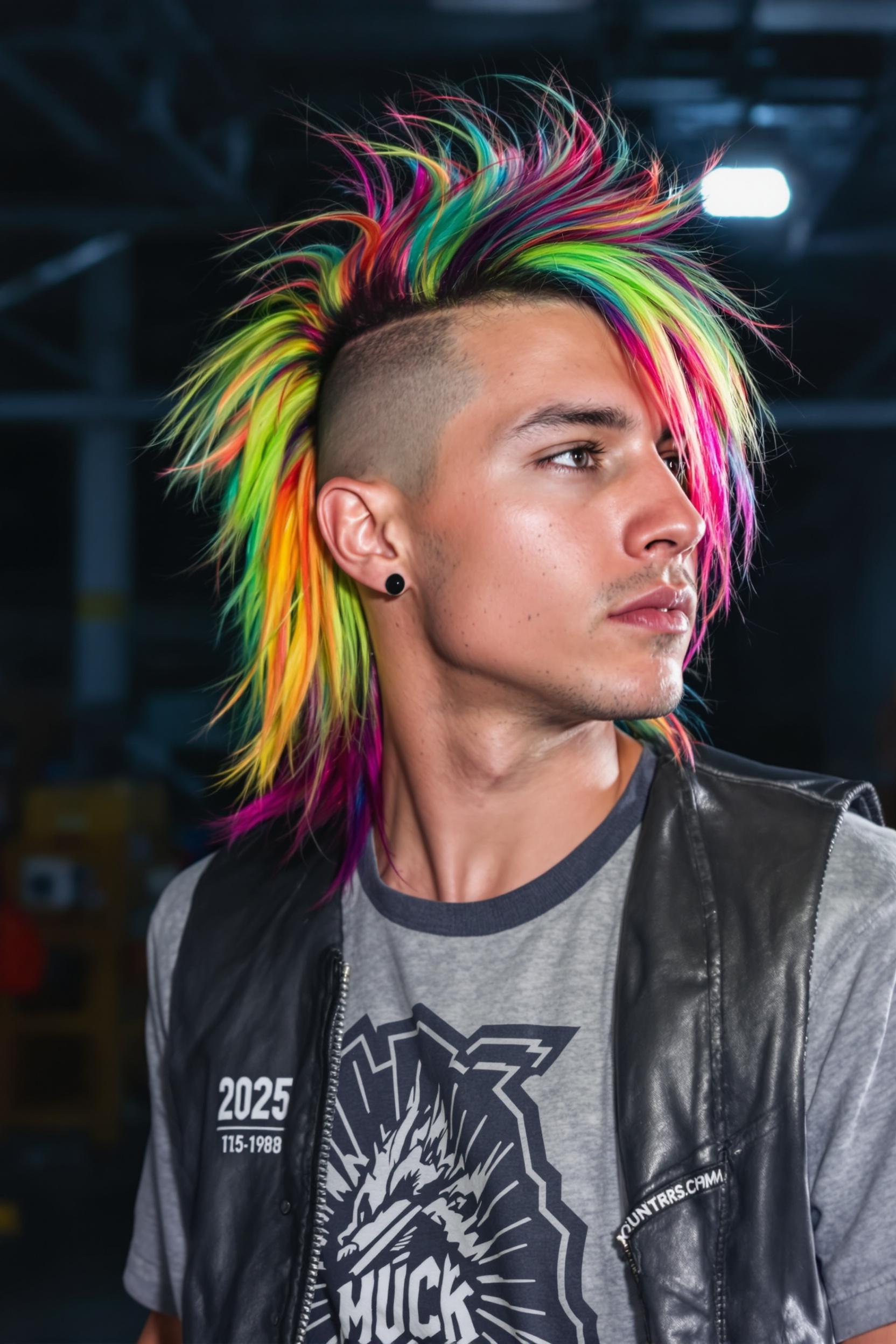 Rainbow Mohawk Energy Unleashed