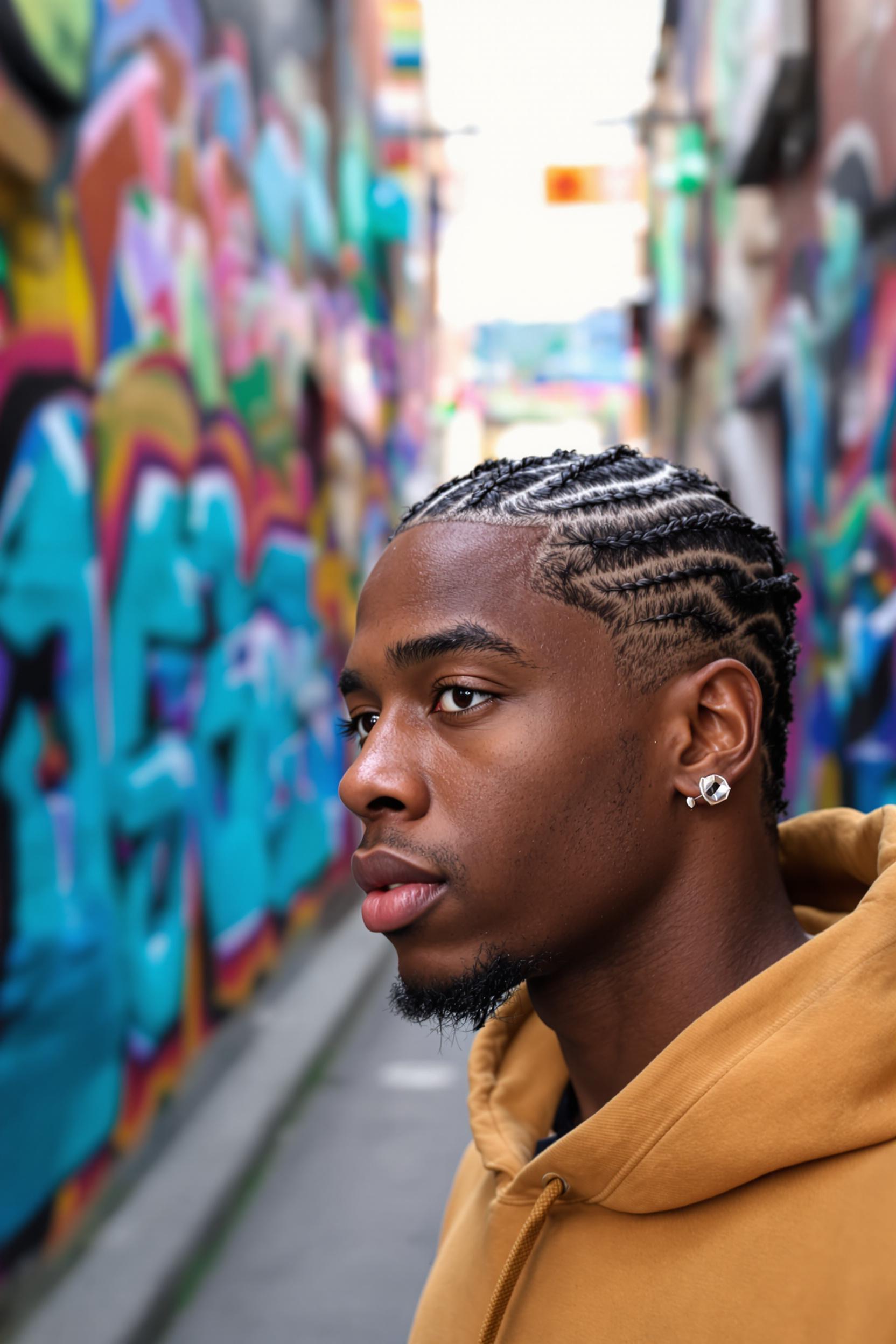 Sharp Cornrows Bold Style