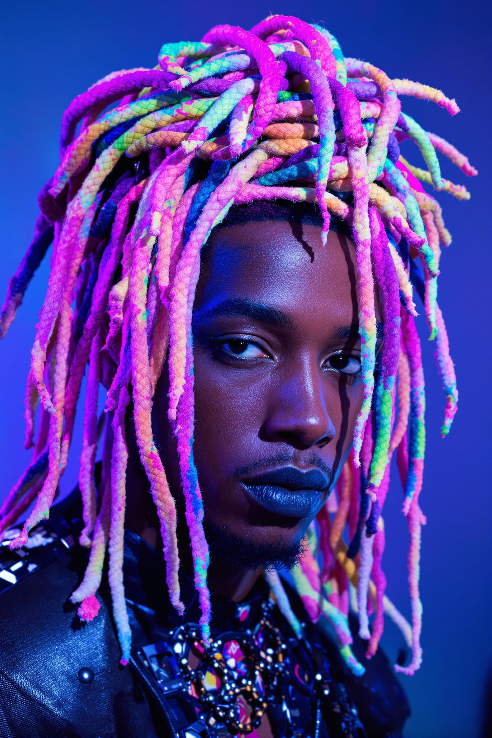 Vibrant Textured Dreadlock Style