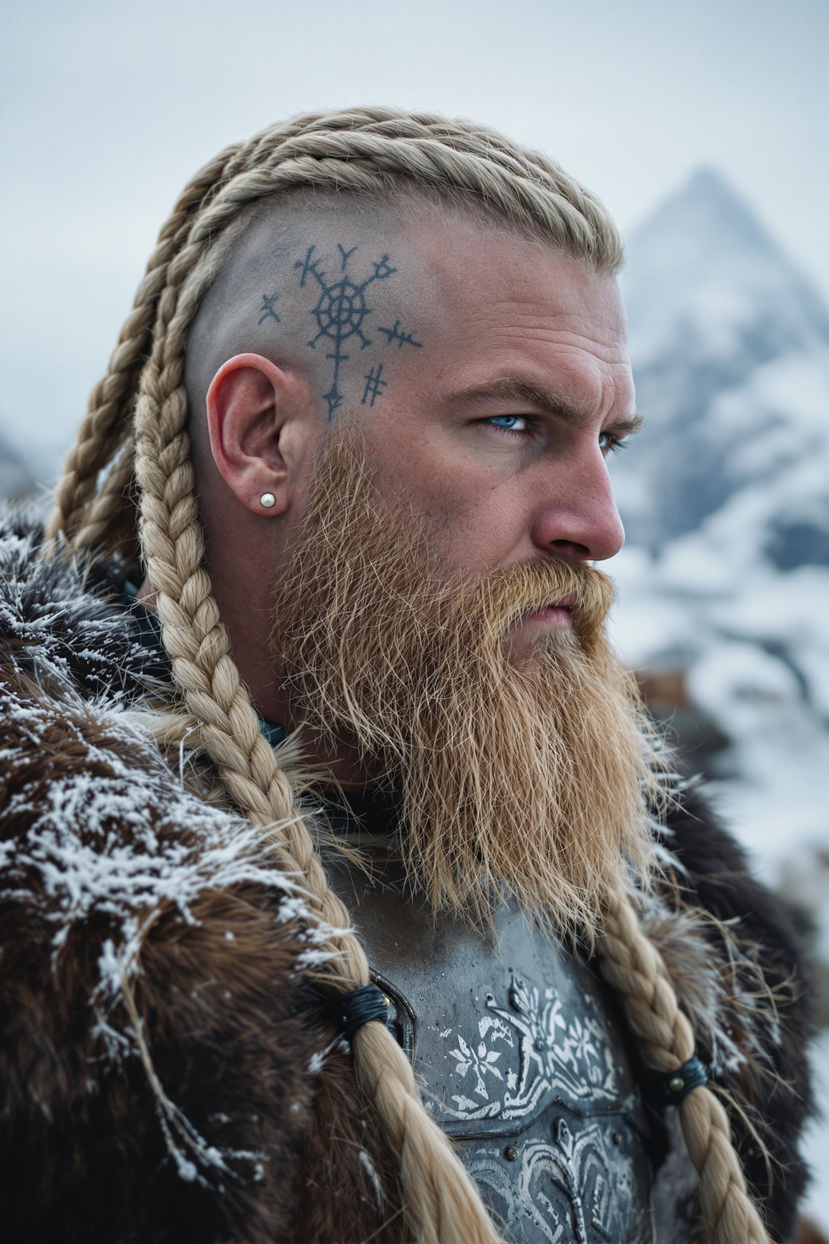 Viking Style Blonde Braids