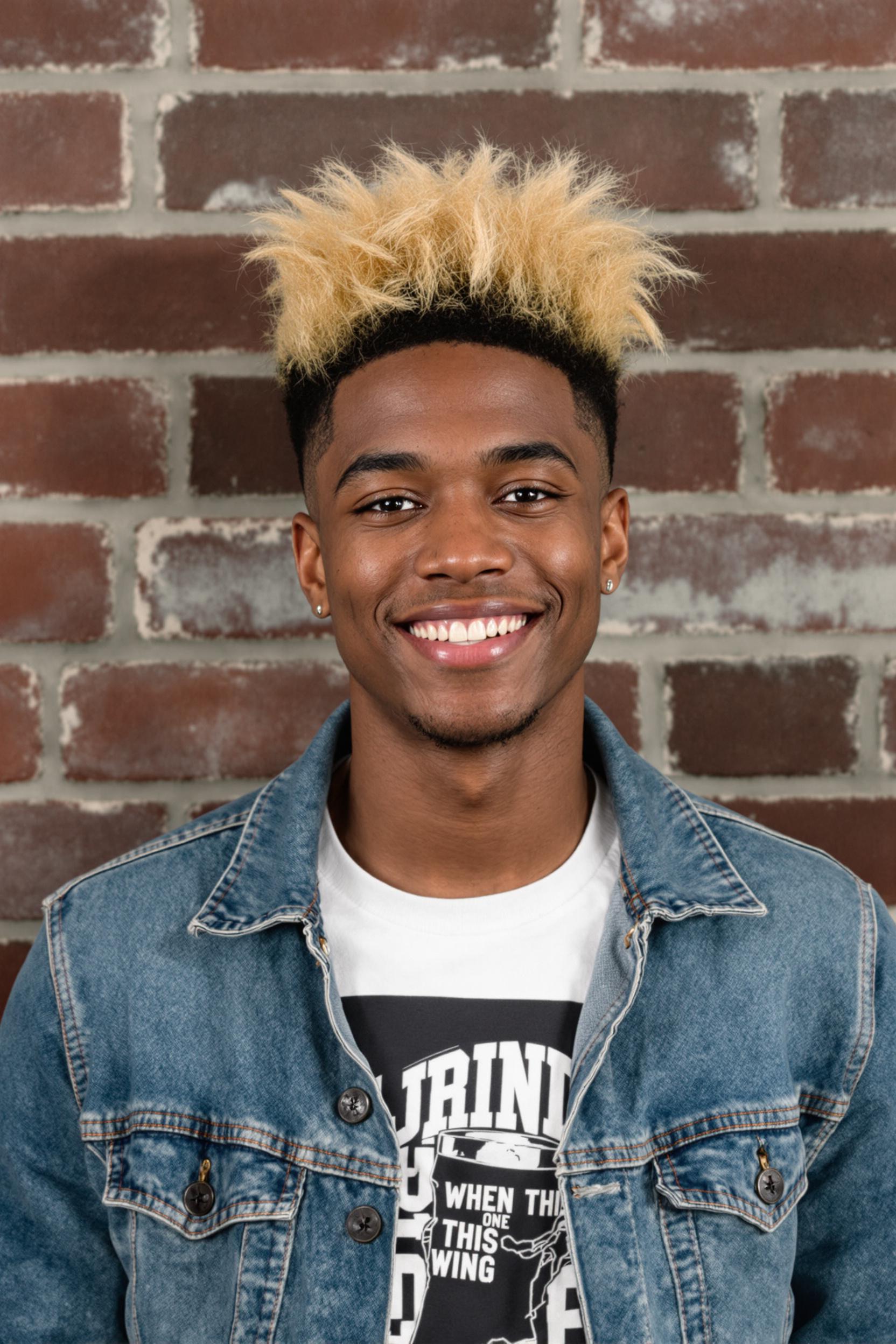 Blonde Tipped Afro Style