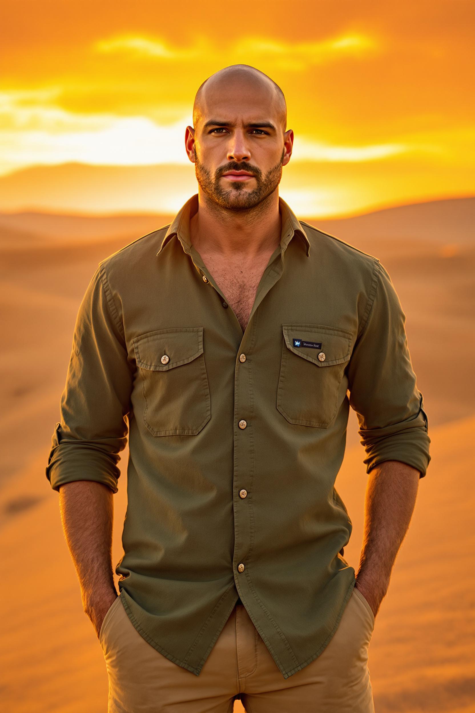 Bold Bald Striking Look