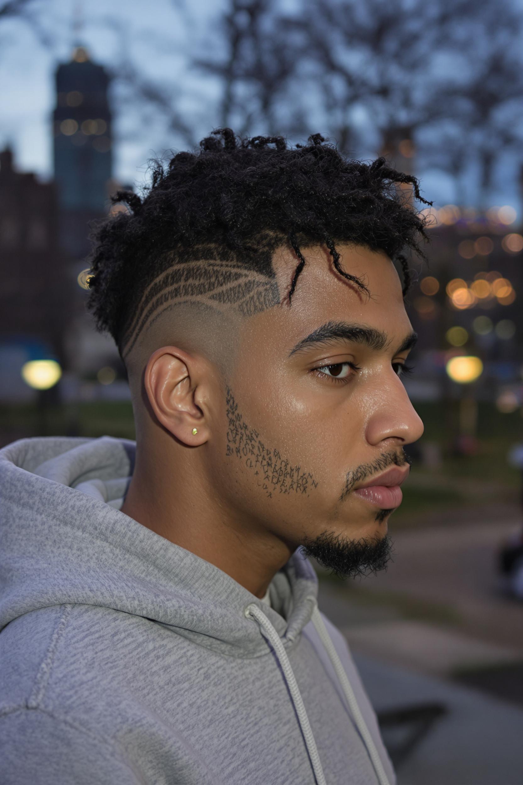Bold Curls Sharp Style