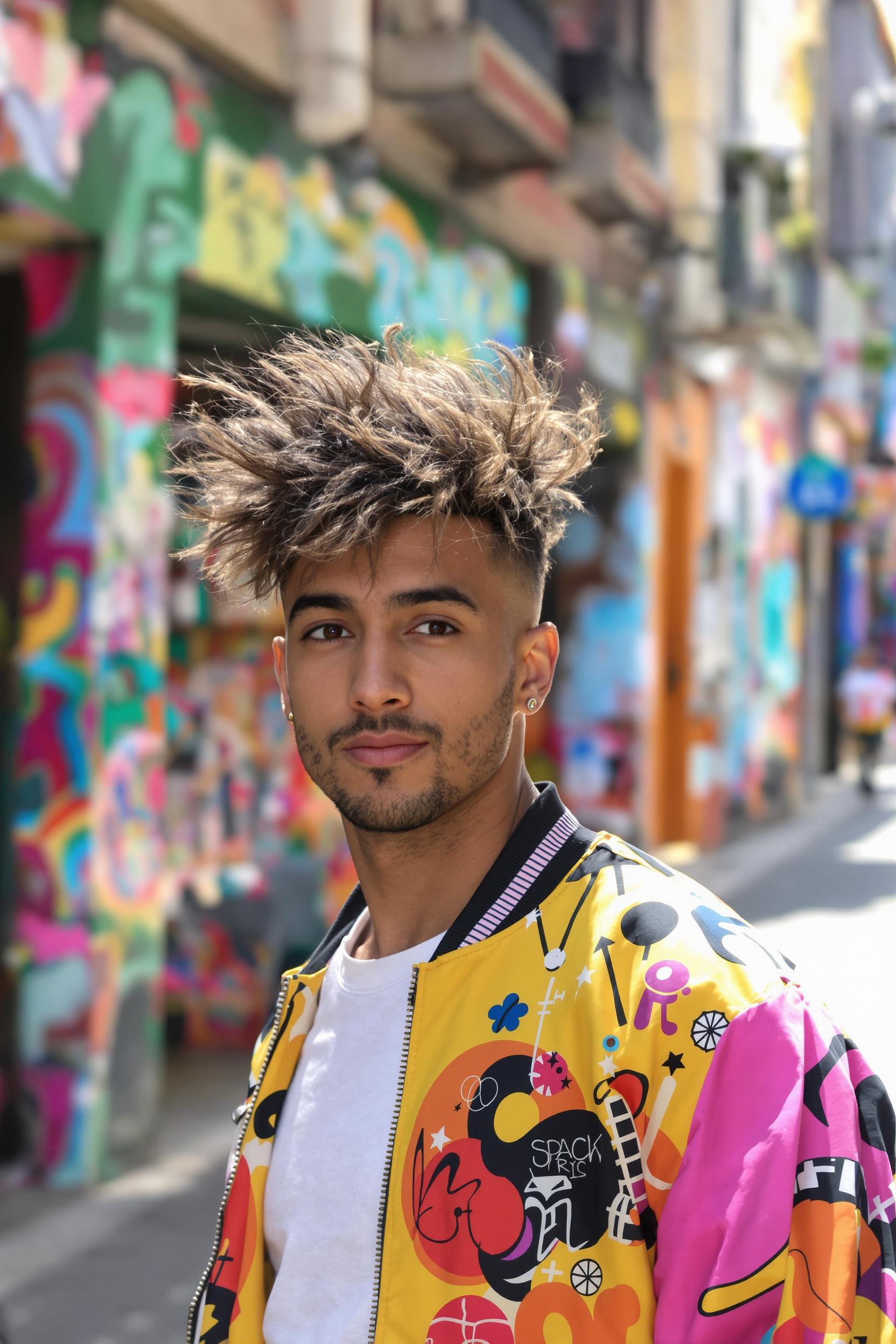 Bold Spiky Fade Style
