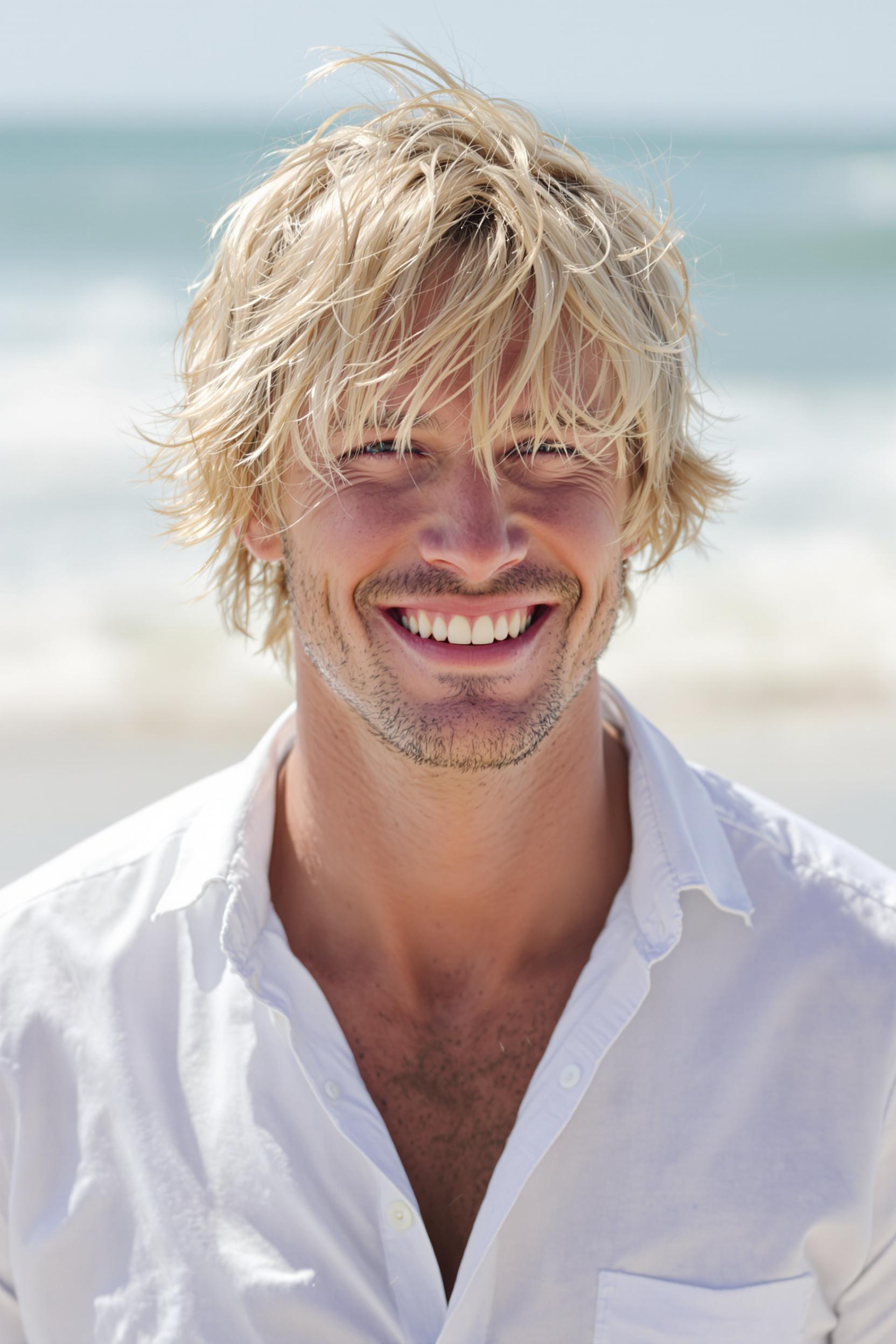 Carefree Blonde Beach Vibes
