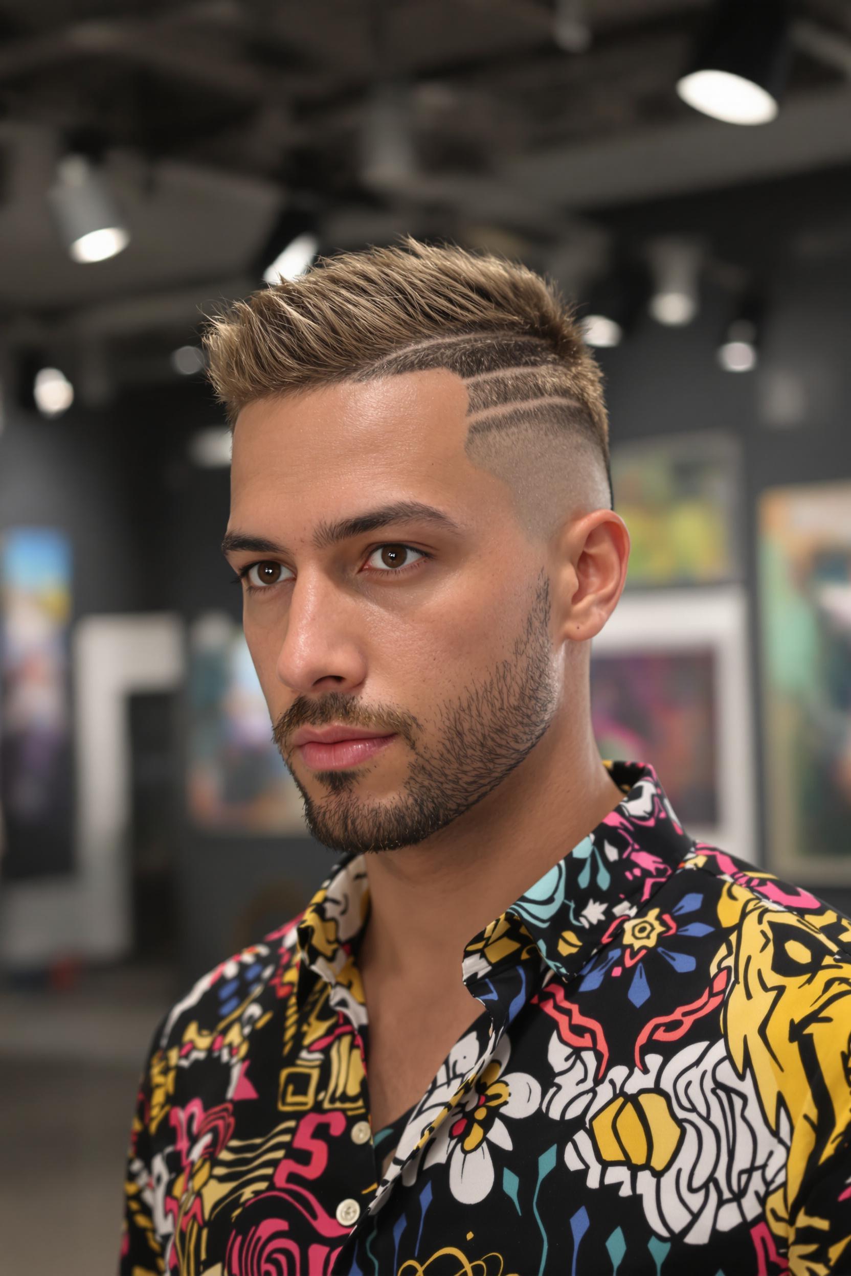 Edgy Blonde Fade Style