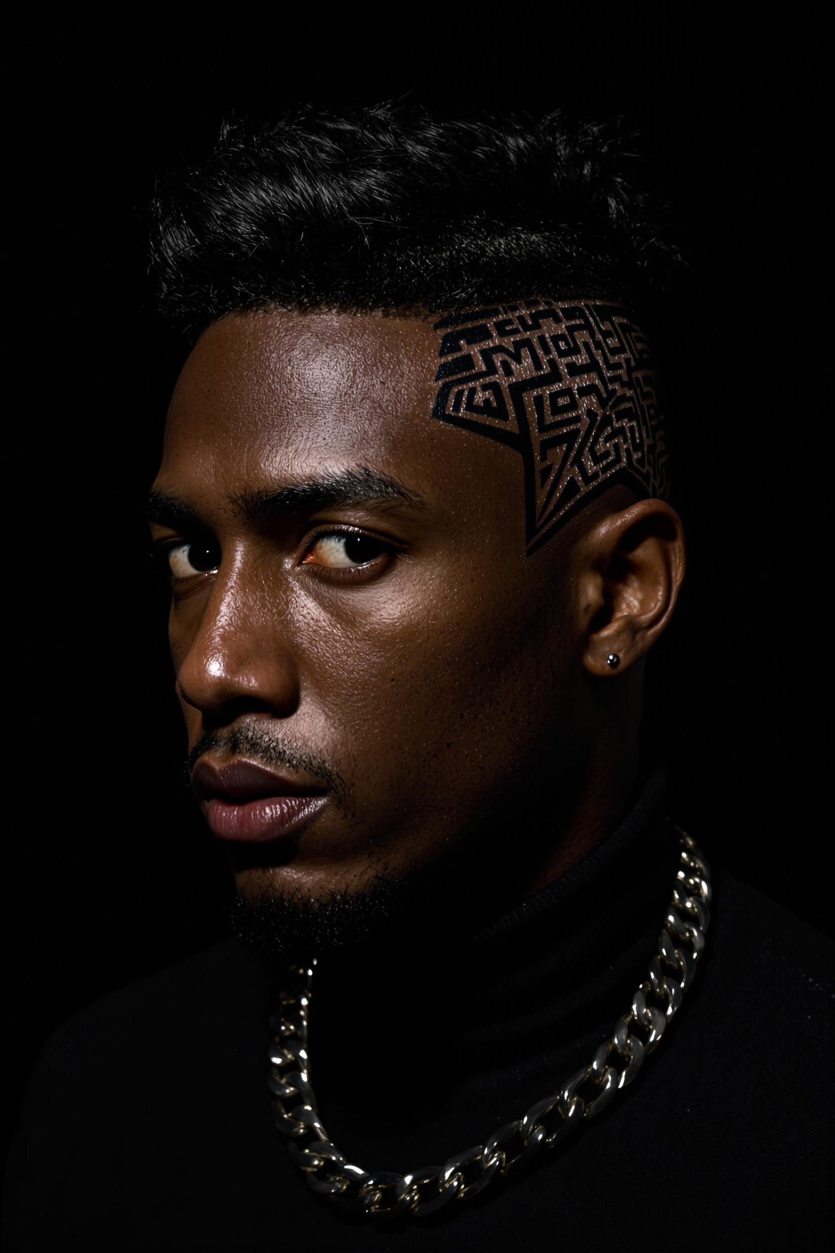 Edgy Geometric Hair Art