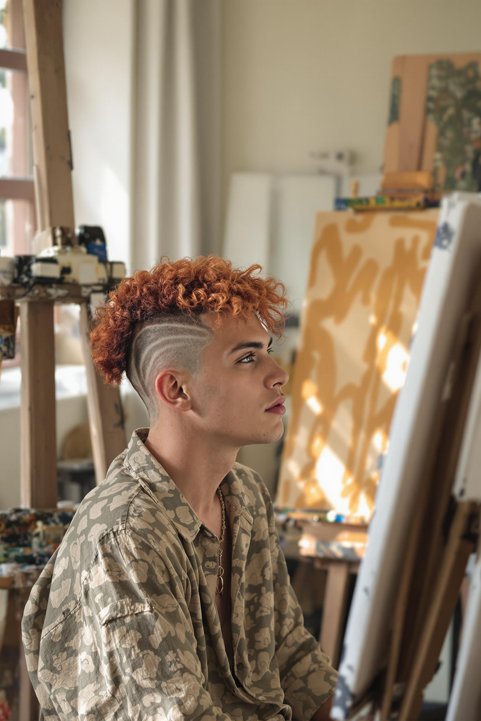 Fiery Curls Bold Statement