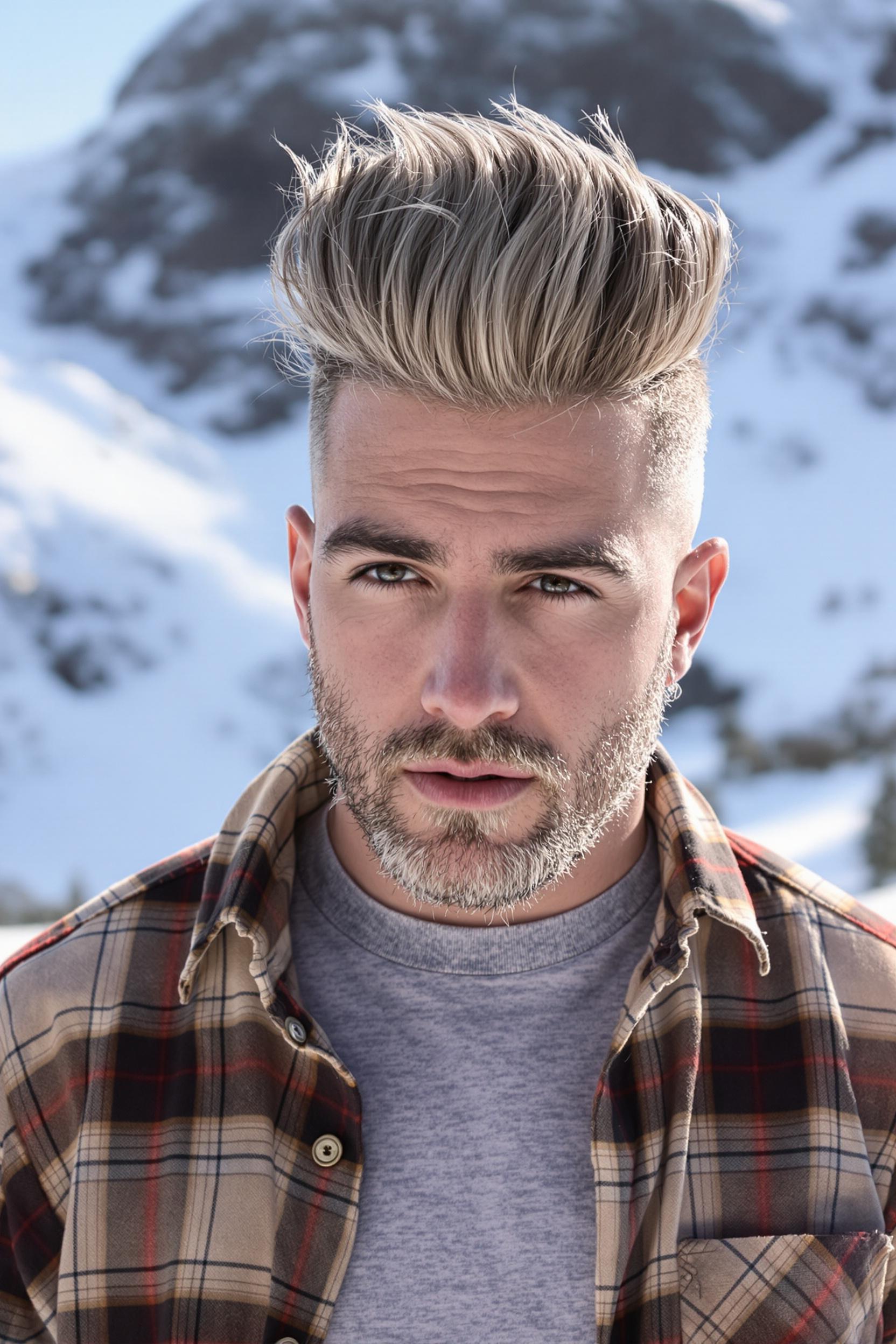 Icy Blonde Quiff Vibes