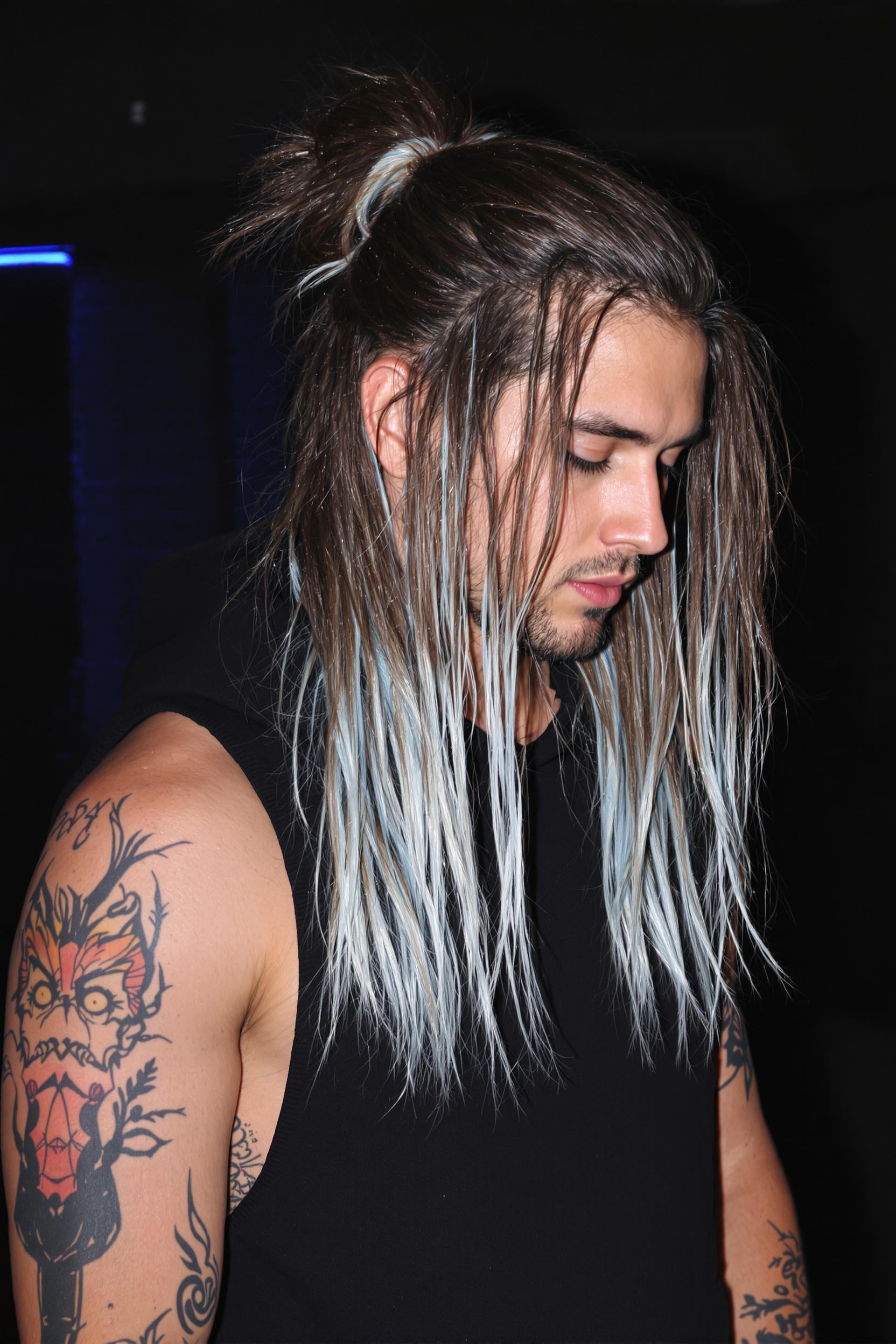 Icy Blue Top Knot