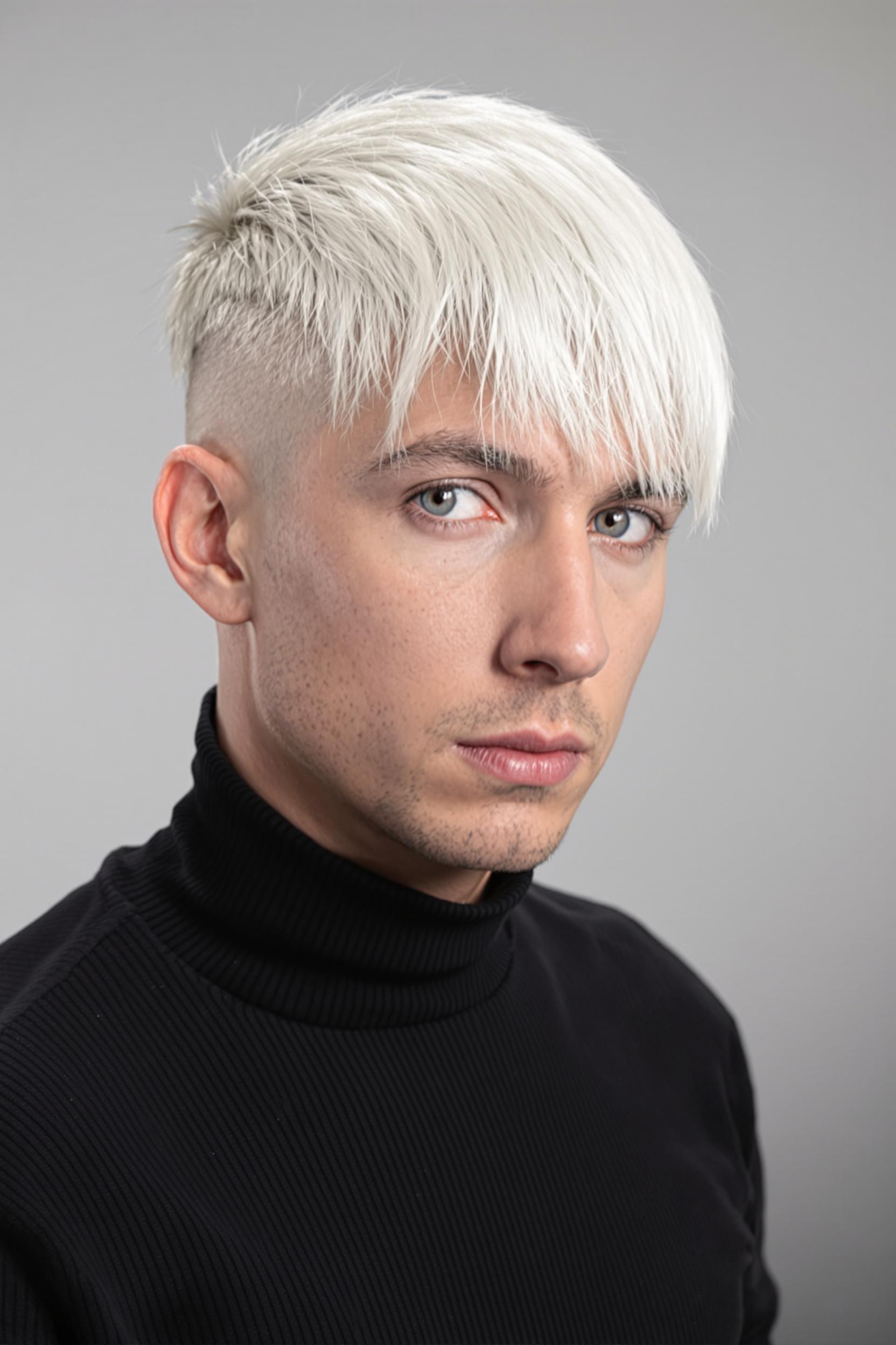 Icy White Undercut Style