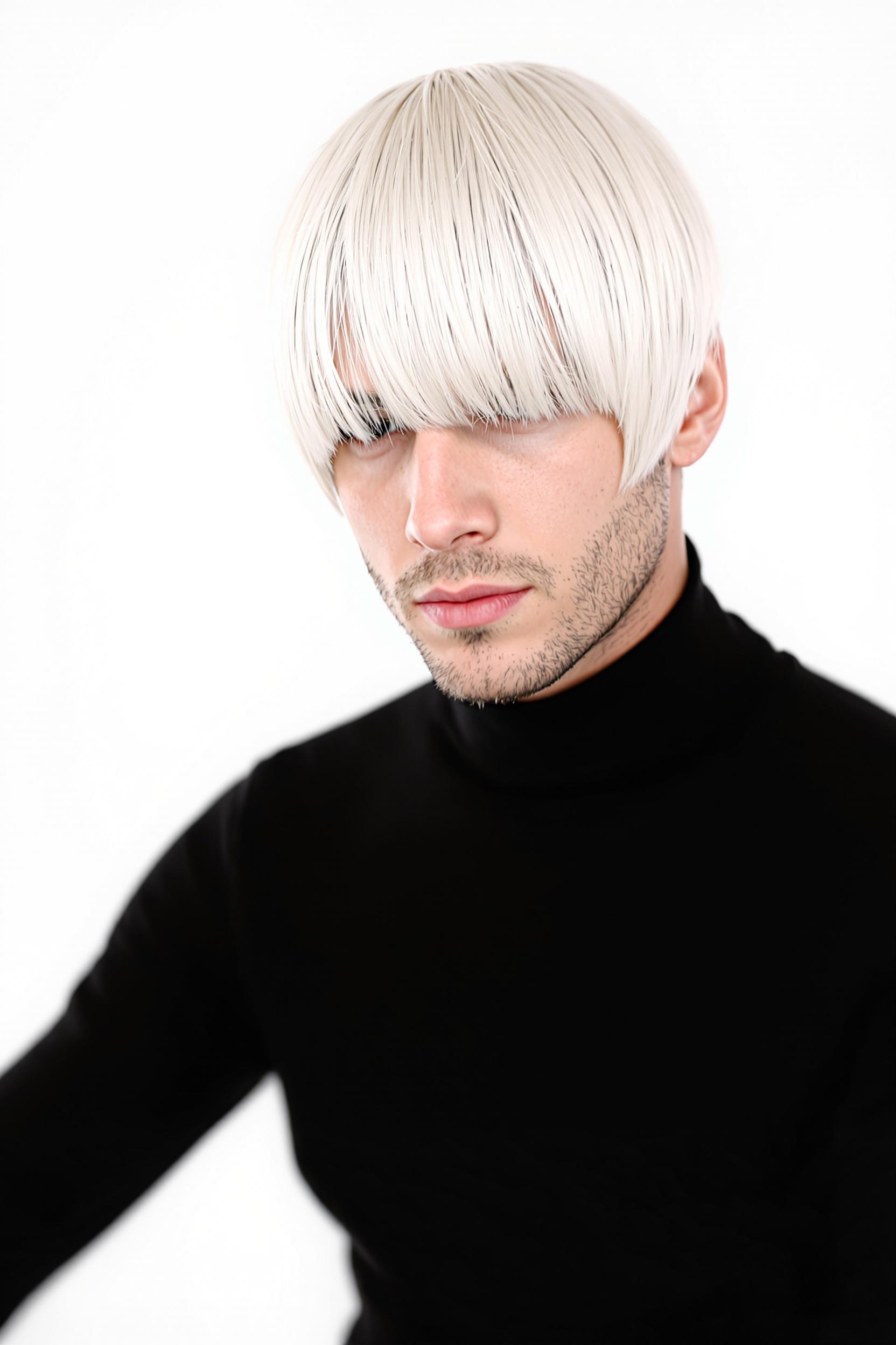 Platinum Blonde Bowl Cut