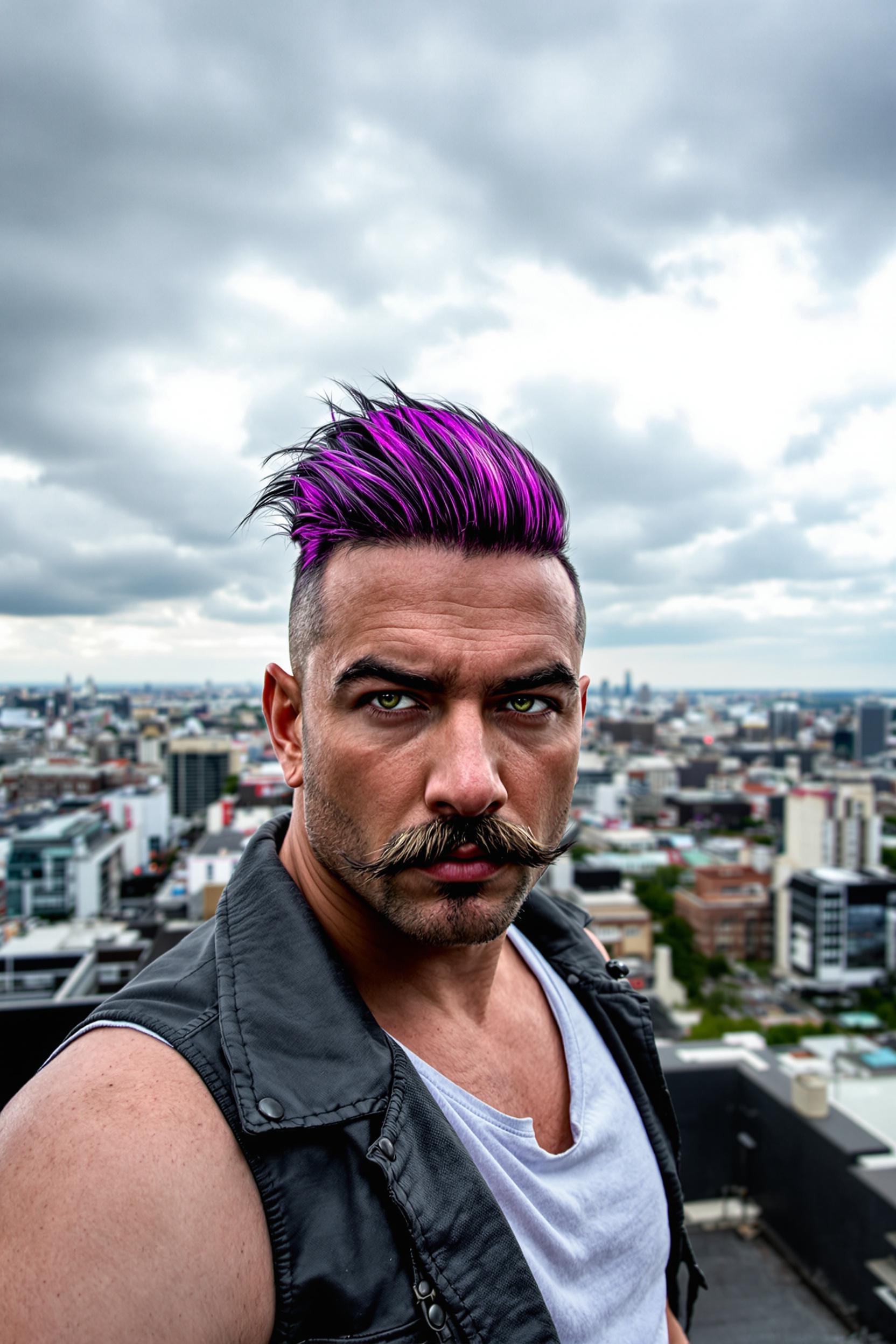 Purple Spikes Bold Style