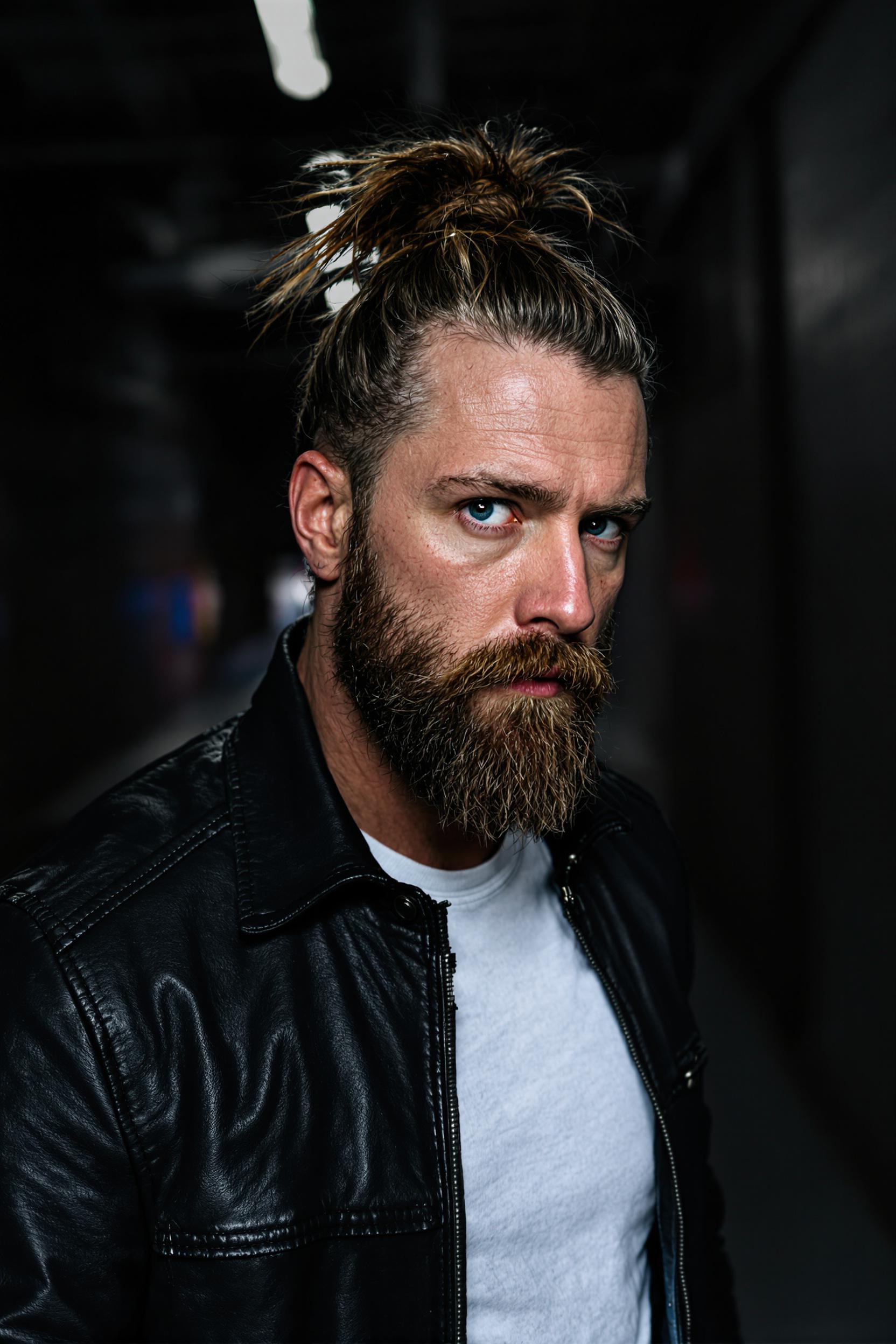 Rugged Man Bun Style