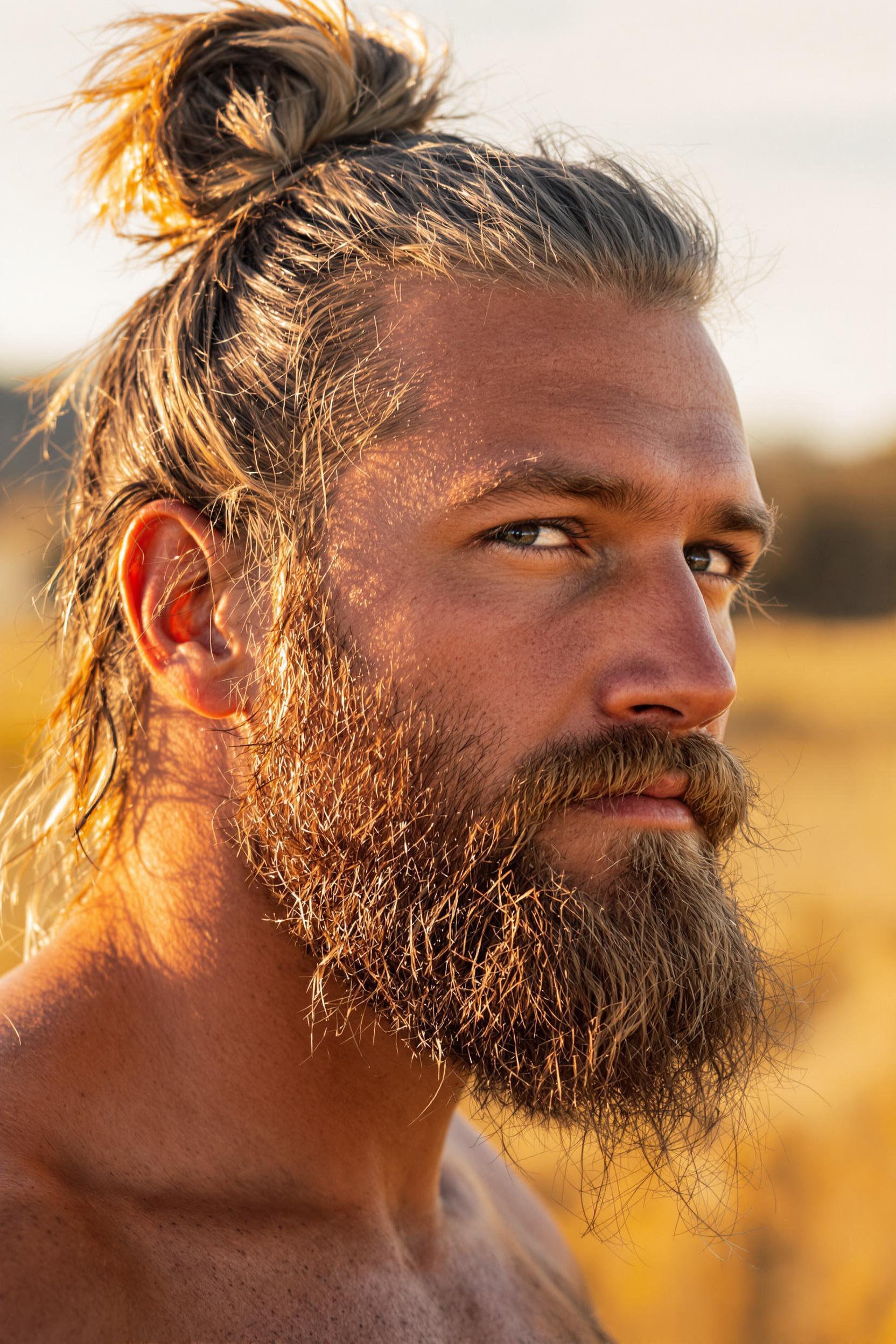 Rugged Man Bun Vibes