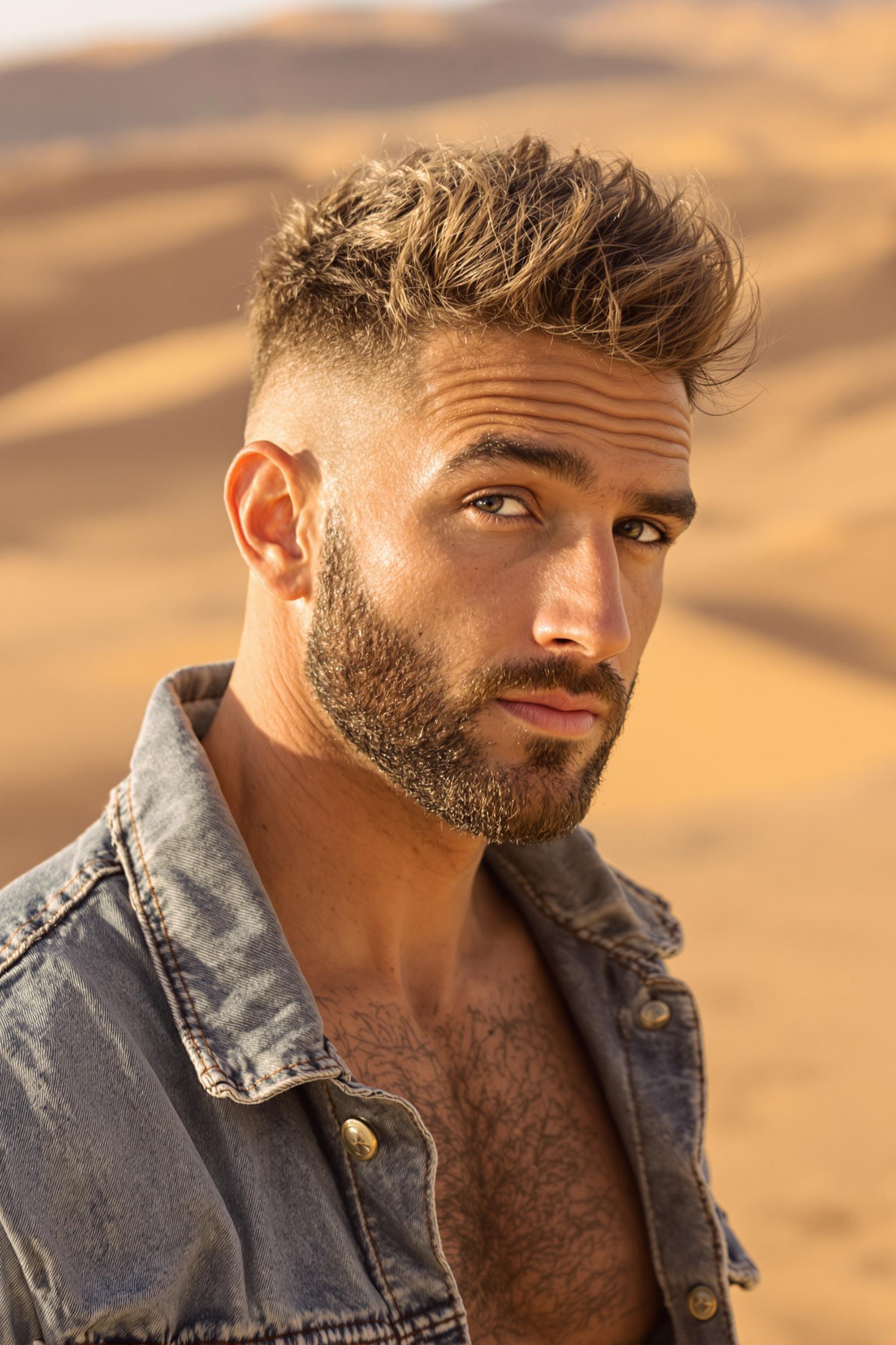 Sharp Textured Fade Style