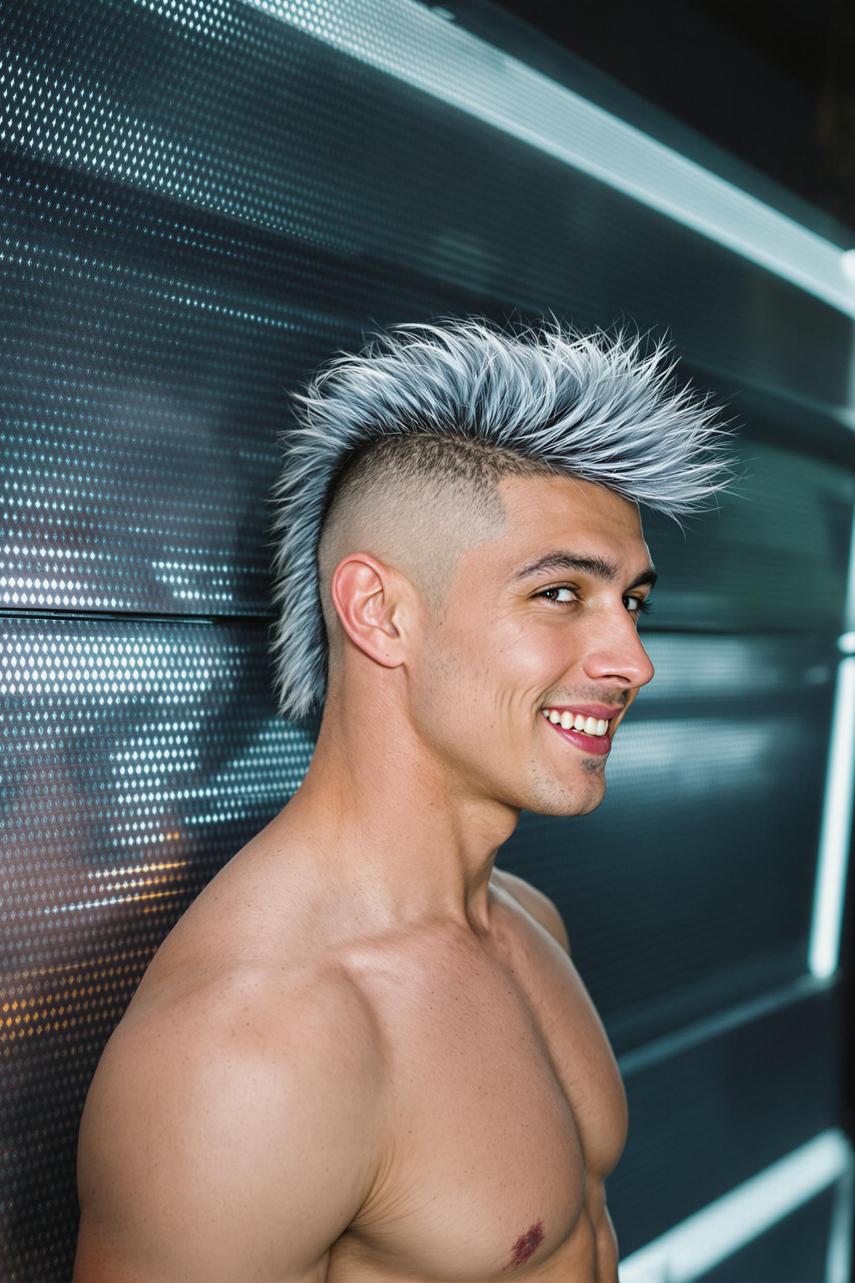 Silver Faux Hawk Confidence