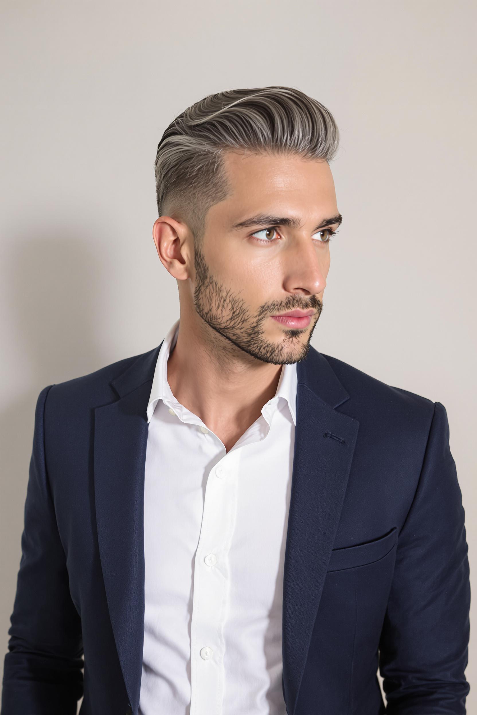 Sleek Silver Undercut Style