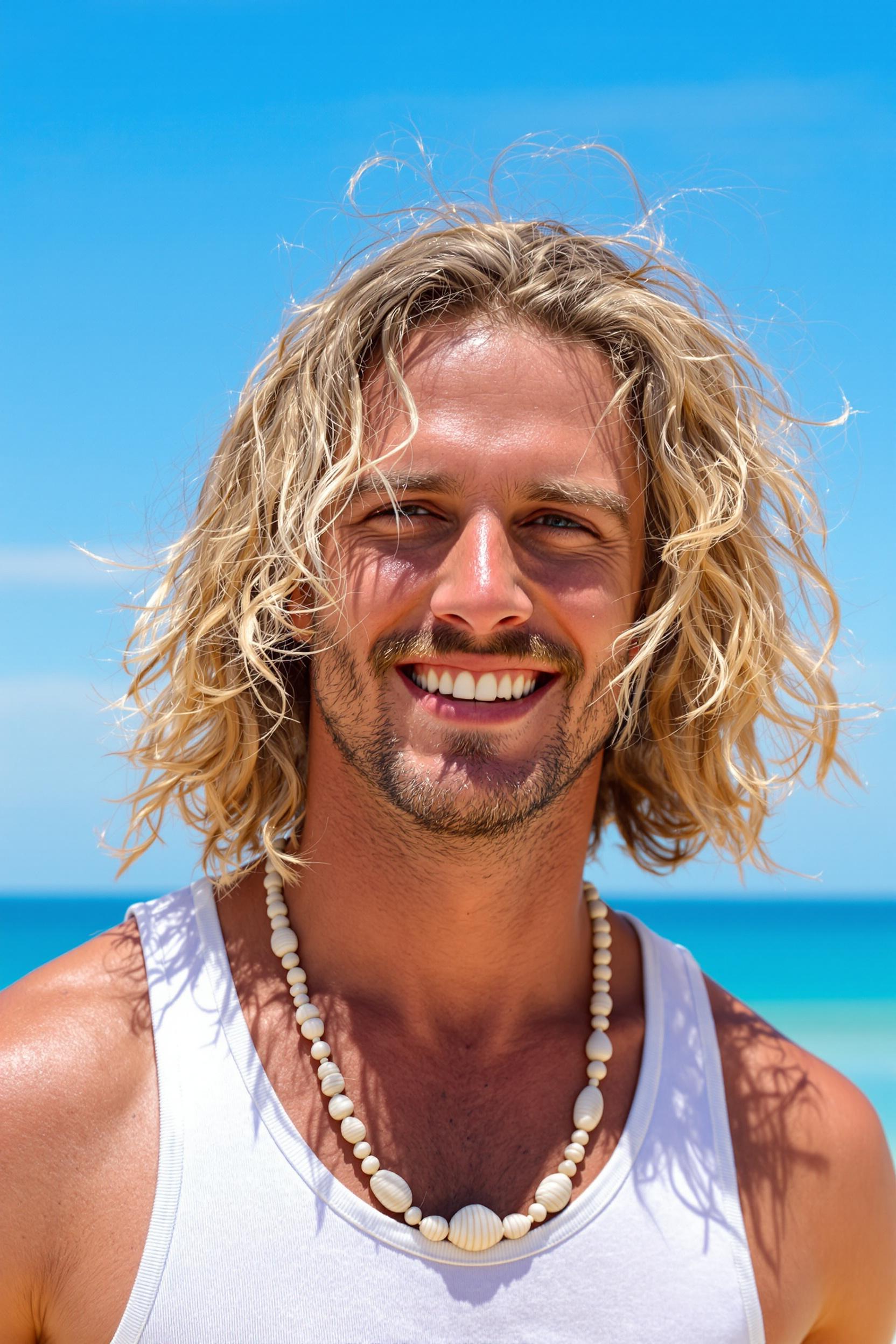 Sun-Kissed Surfer Waves