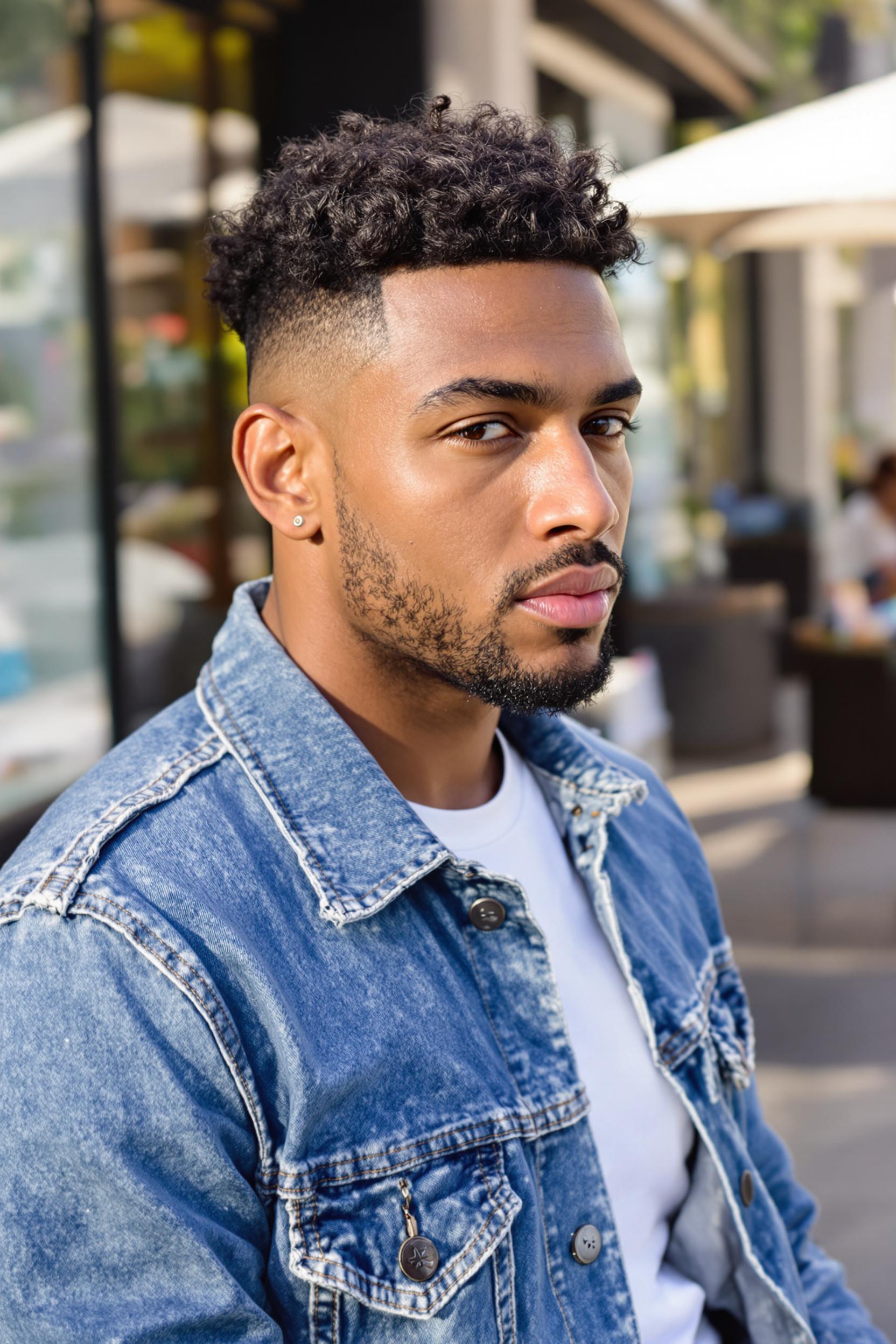 Textured Curls and Fade