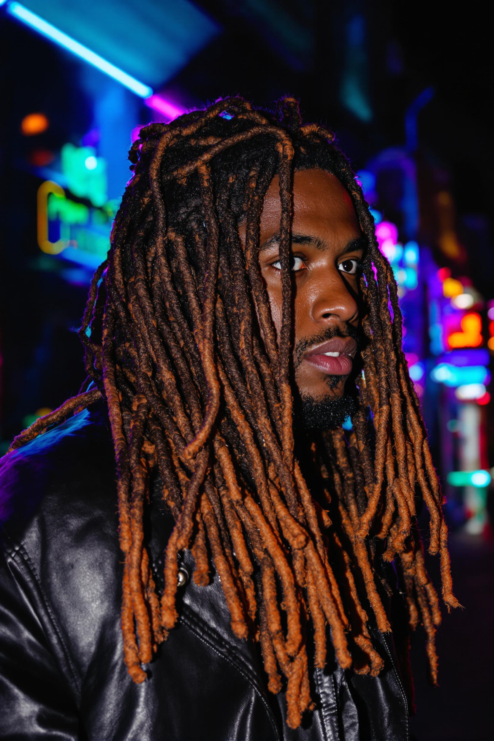 Vibrant Dreadlocked Style
