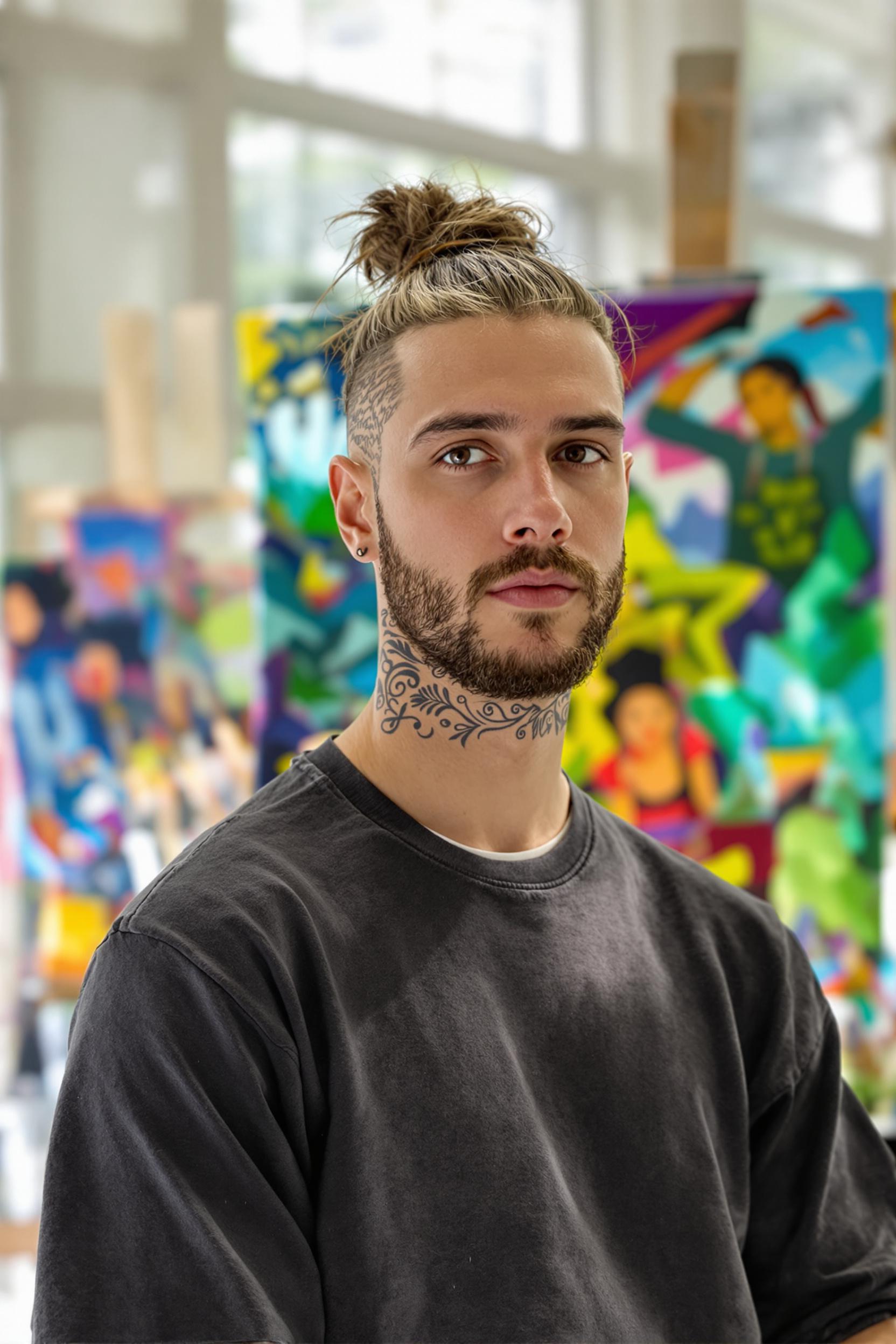 Bold Modern Man Bun