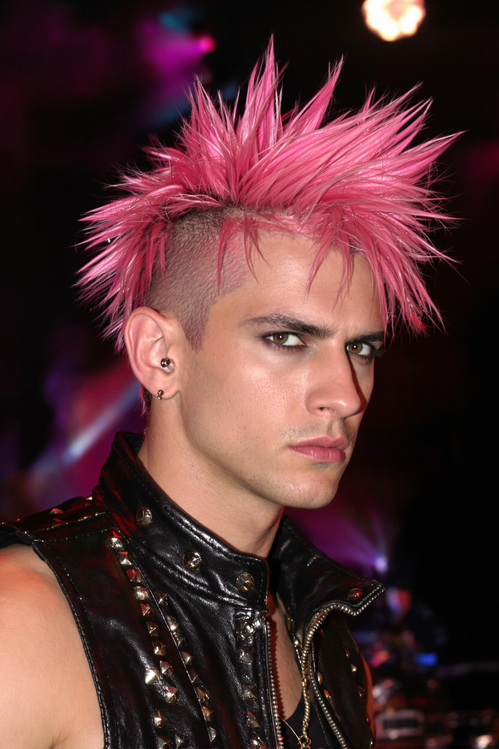 Bold Pink Mohawk Style
