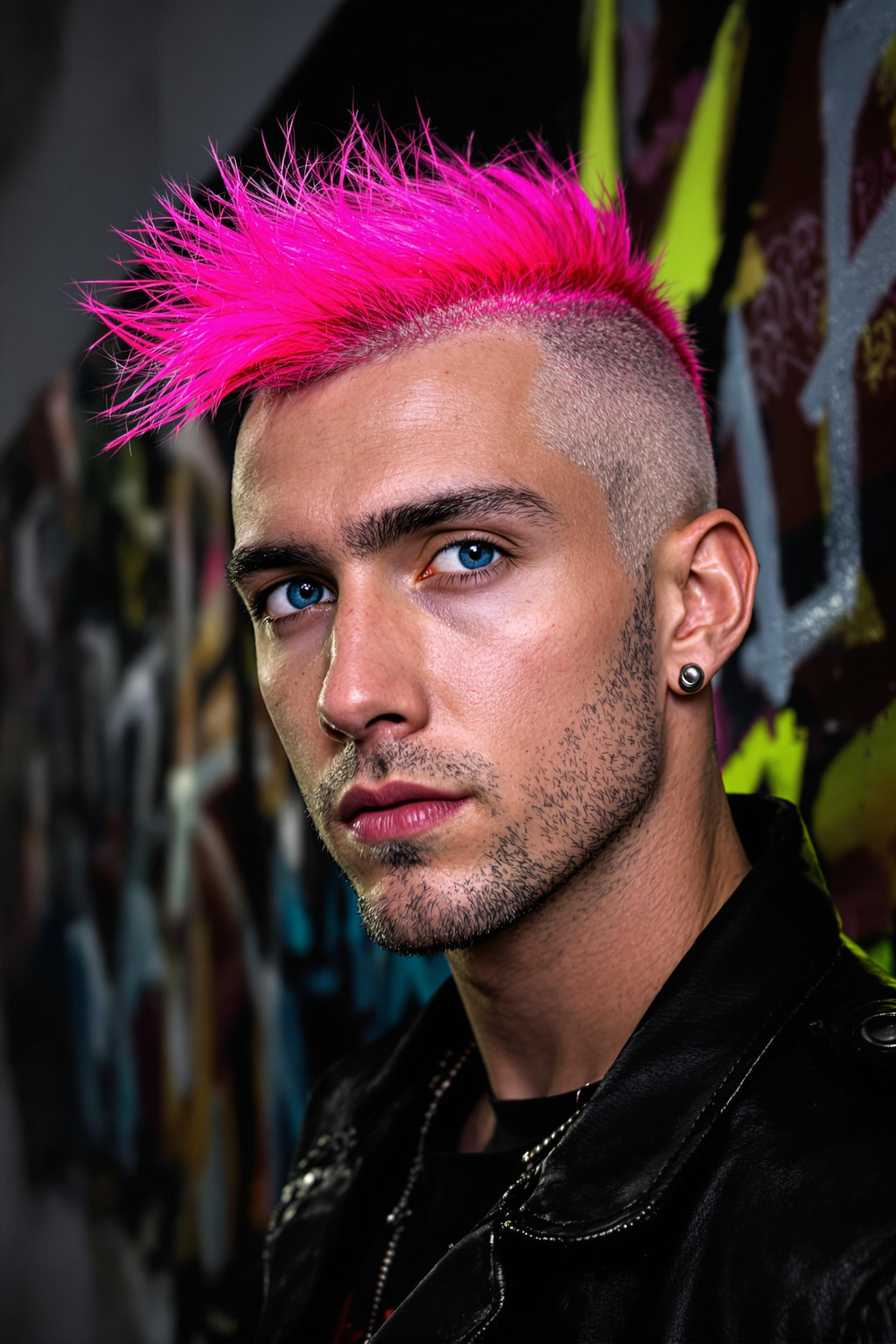 Bold Pink Mohawk Style