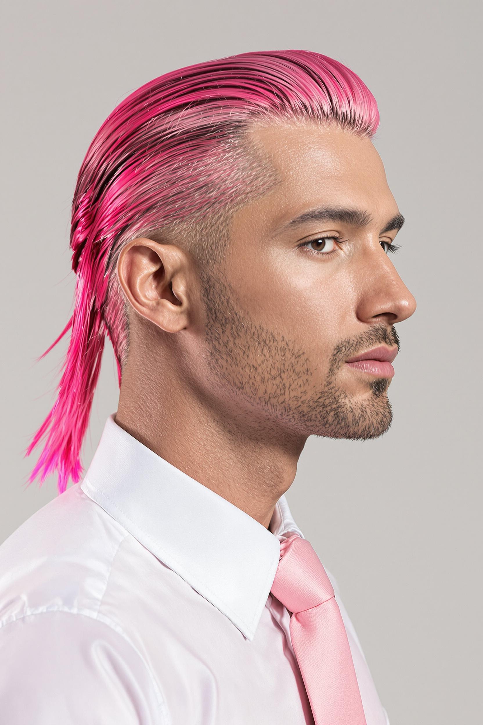 Bold Pink Mullet Vibes