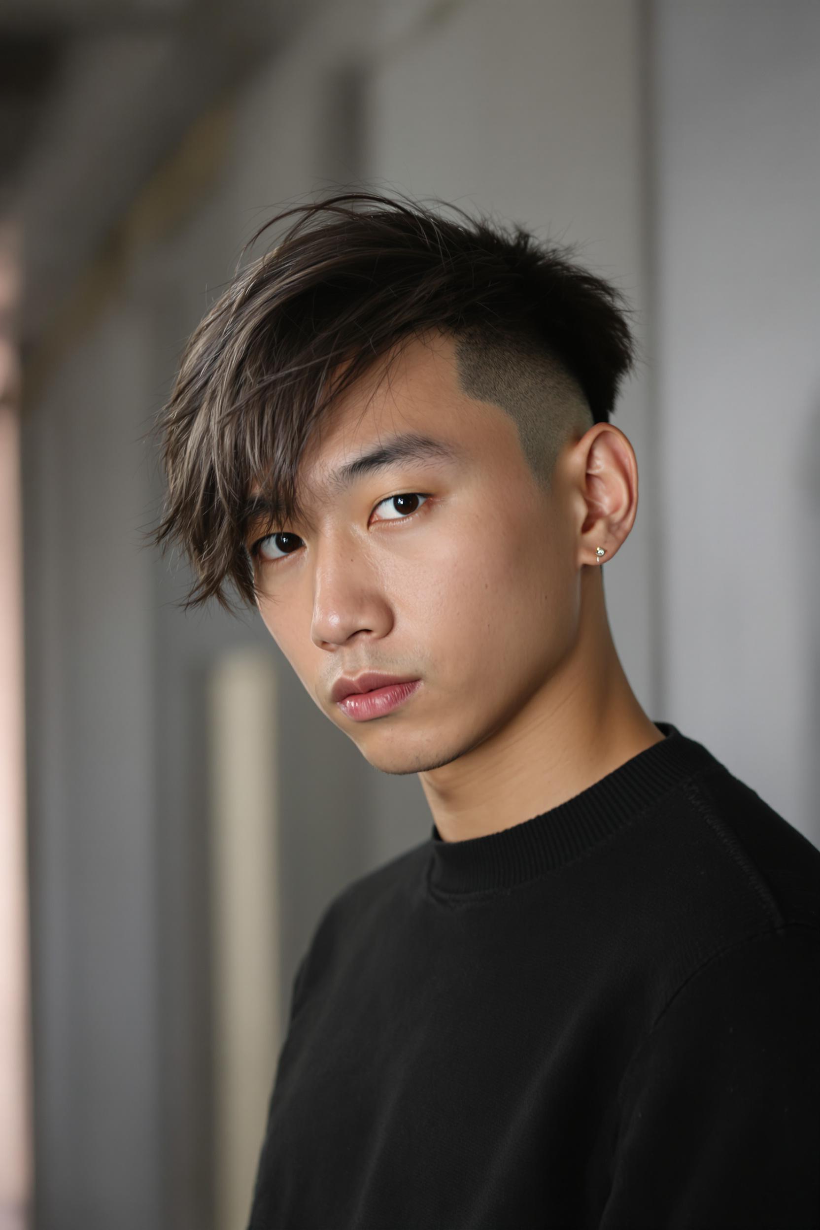 Edgy Undercut with Bangs