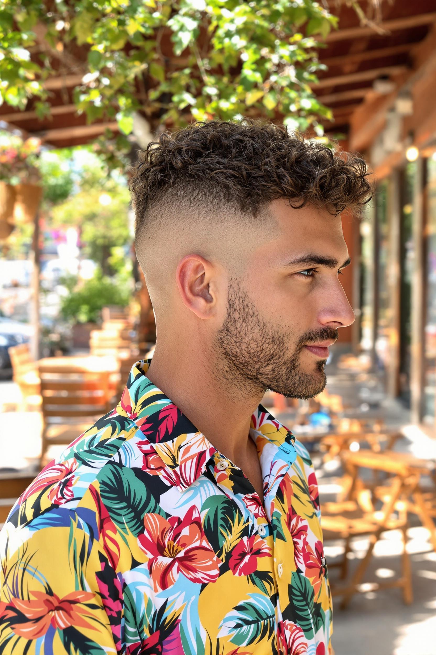 Fresh Curly Fade Style