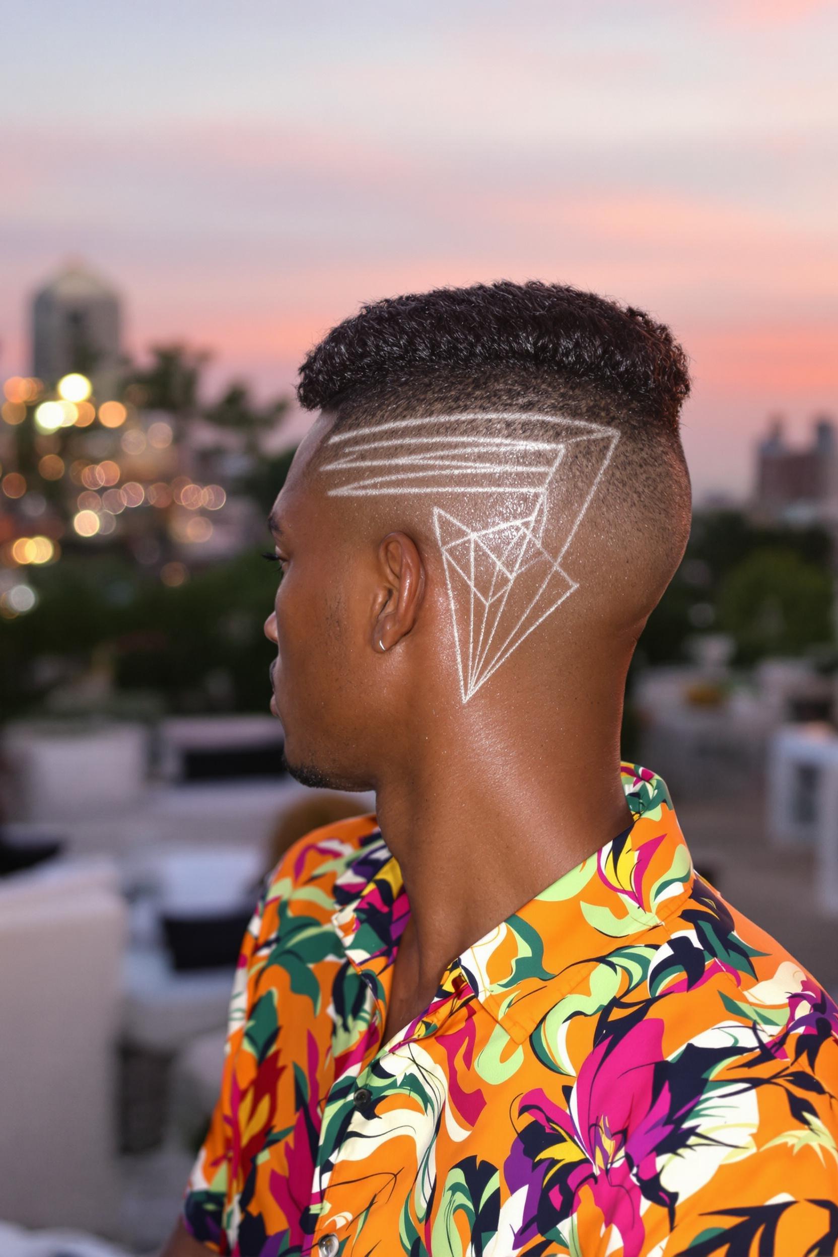 Geometric Fade Hair Art