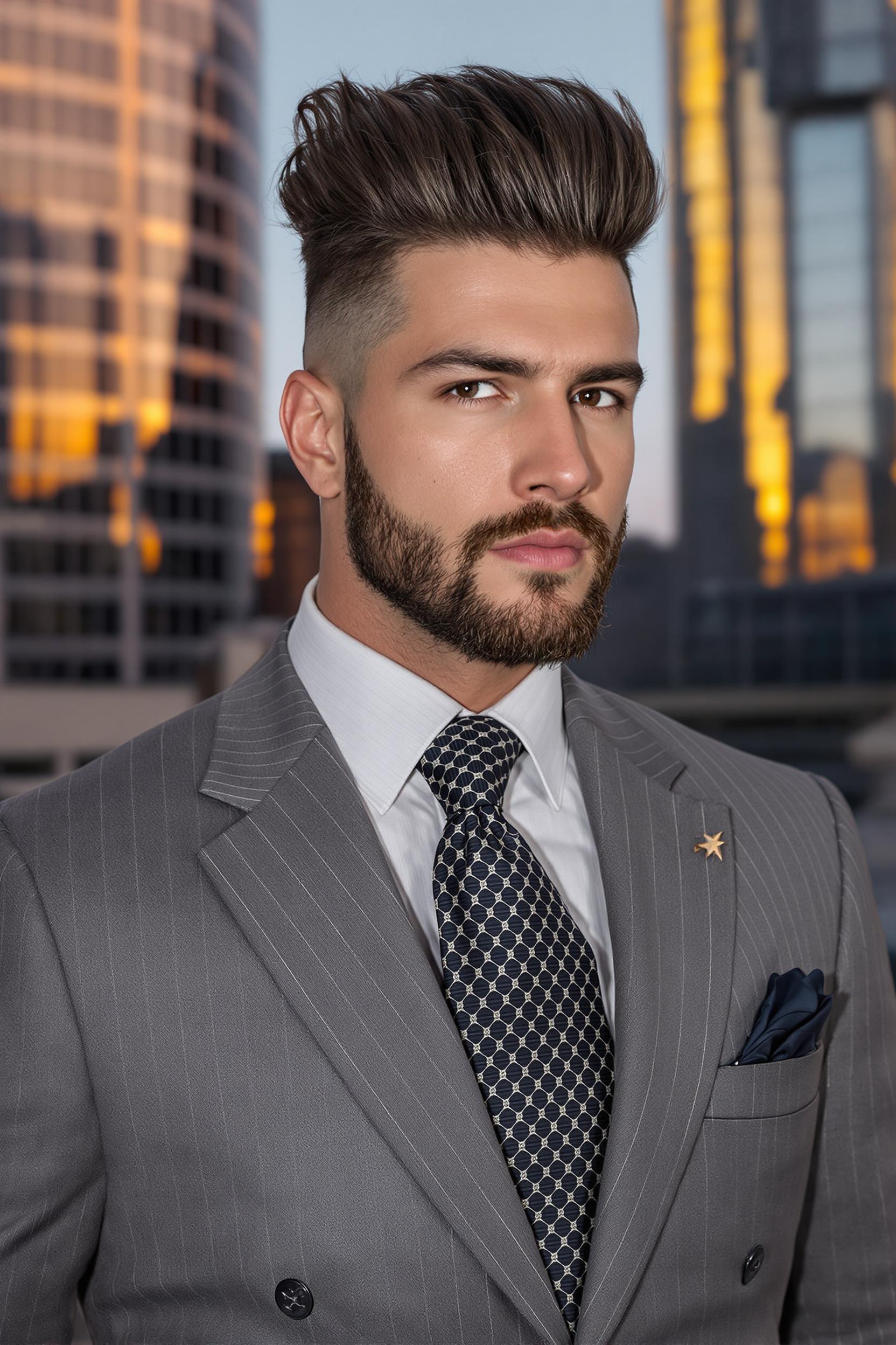 Modern Bold Pompadour Style