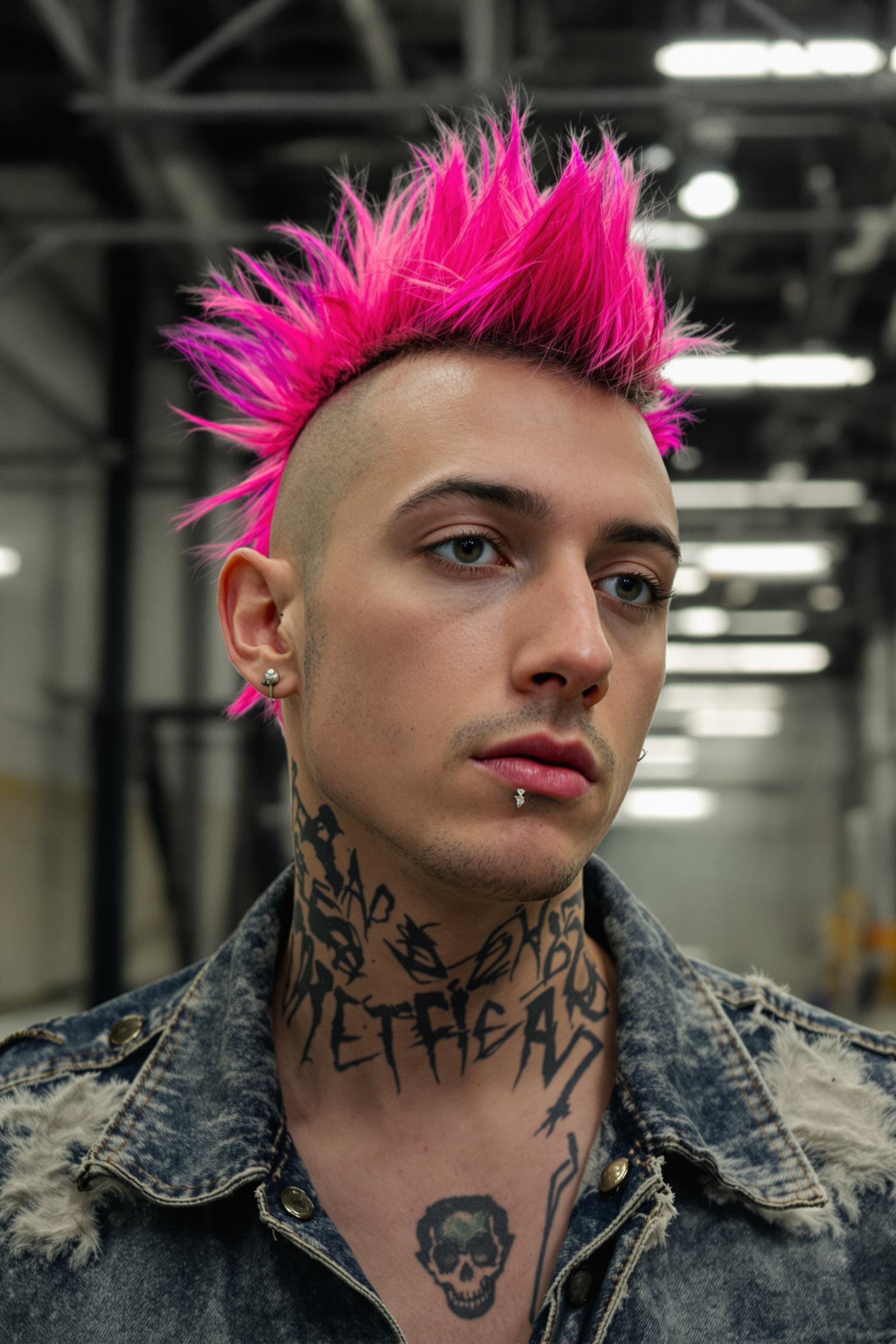 Neon Mohawk Rebel Vibes