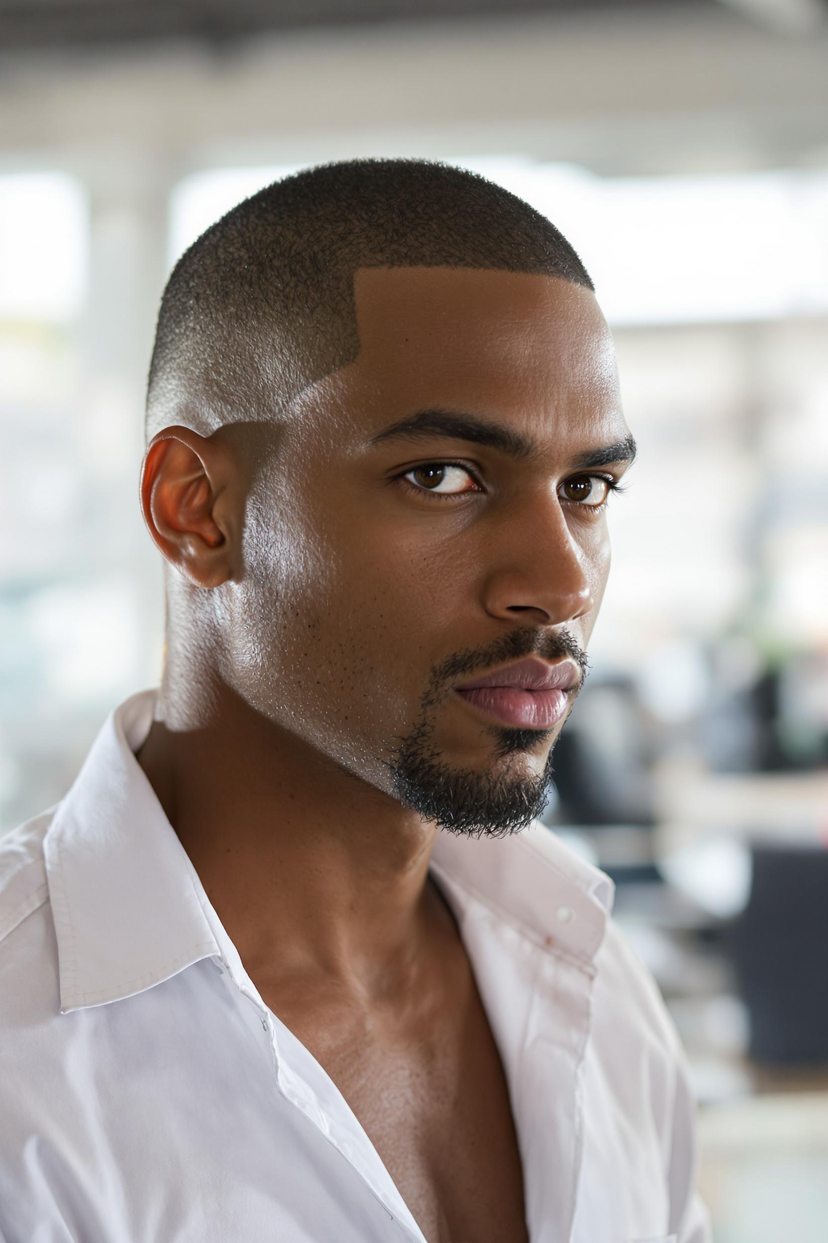 Sharp Buzz Cut Style