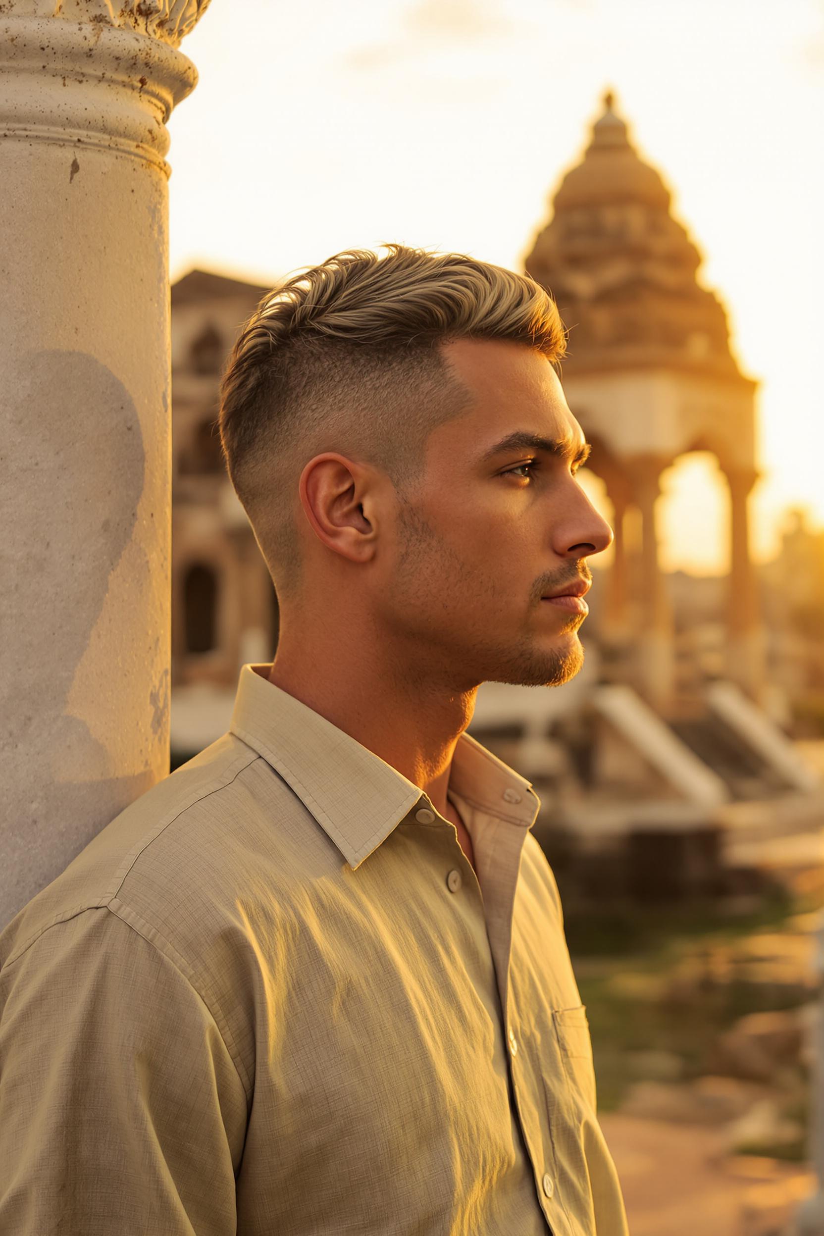 Sharp Fade Blonde Waves