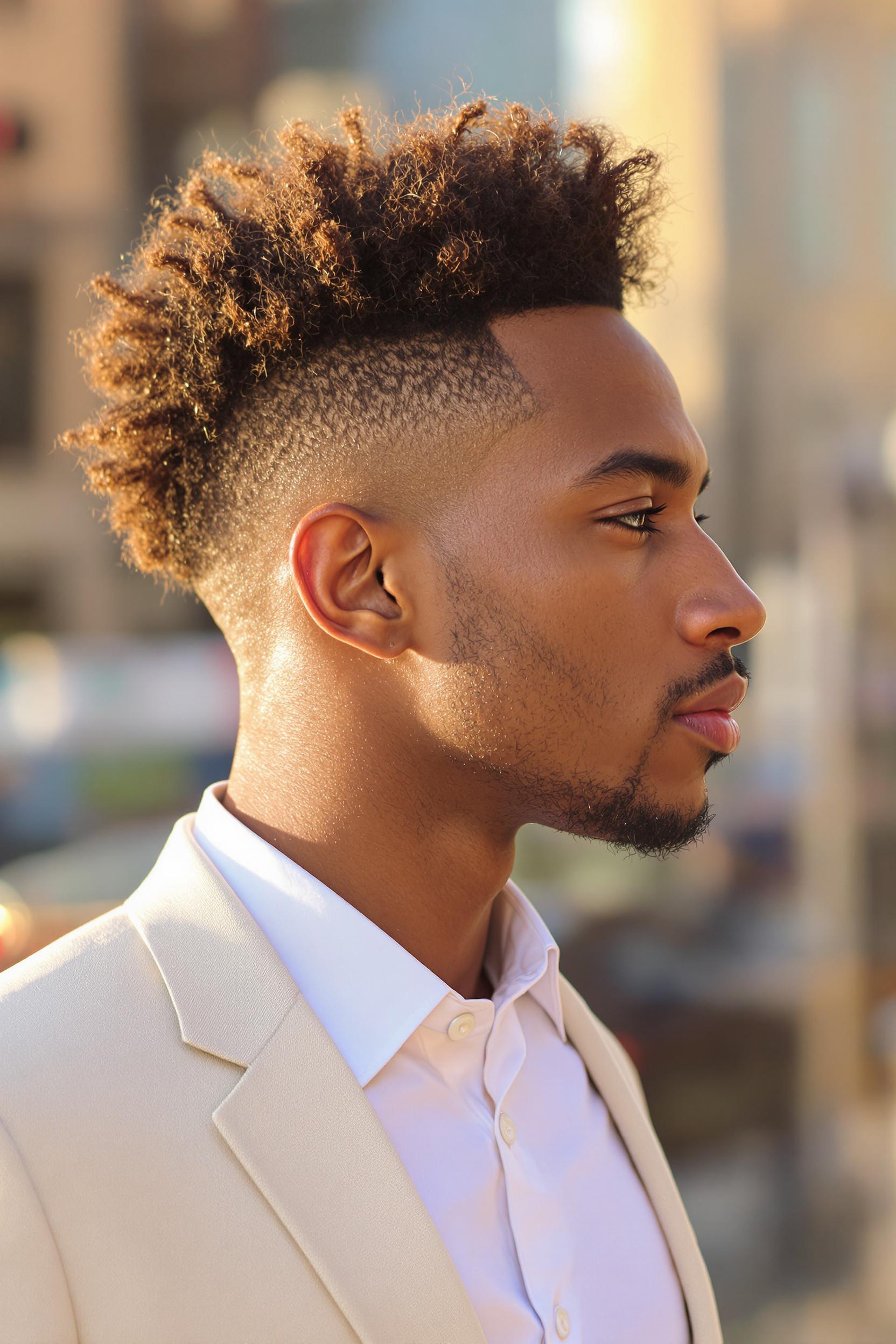 Sharp Fade Textured Curls