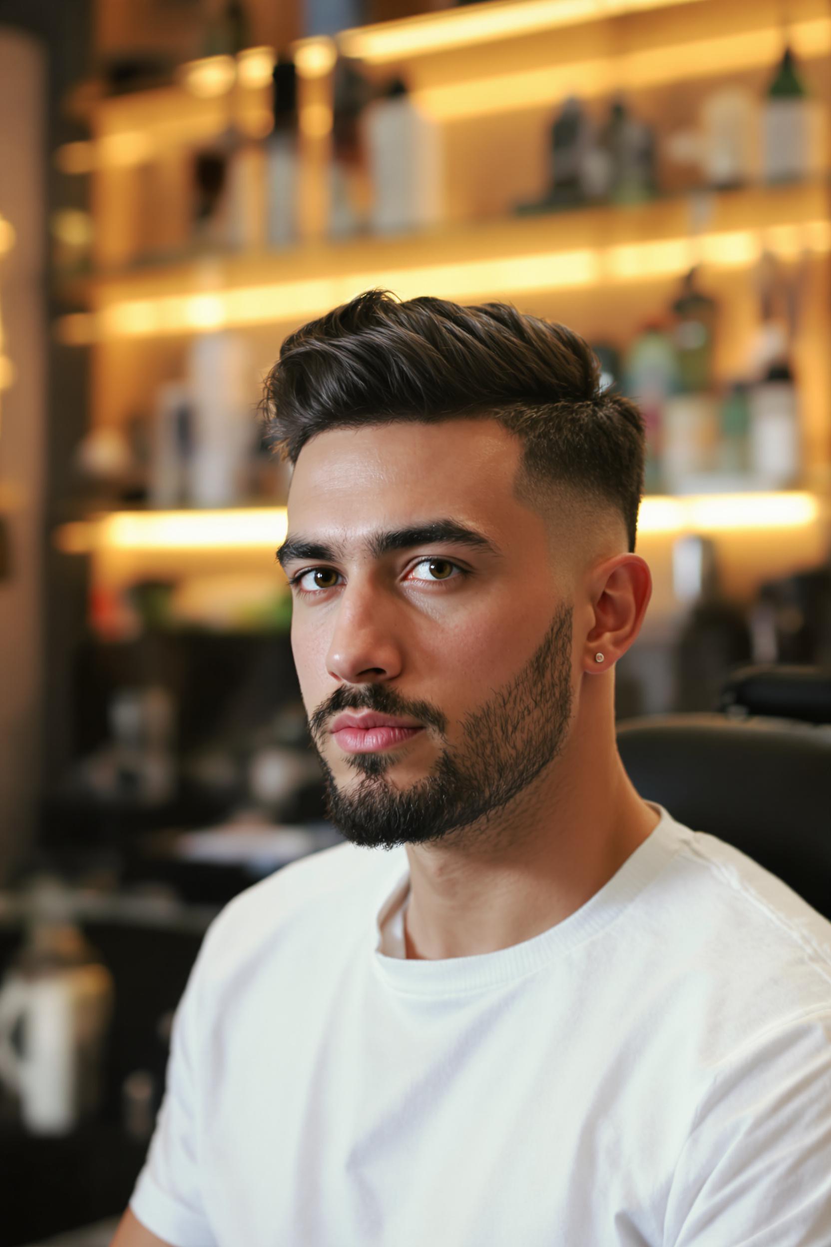 sharp textured fade style