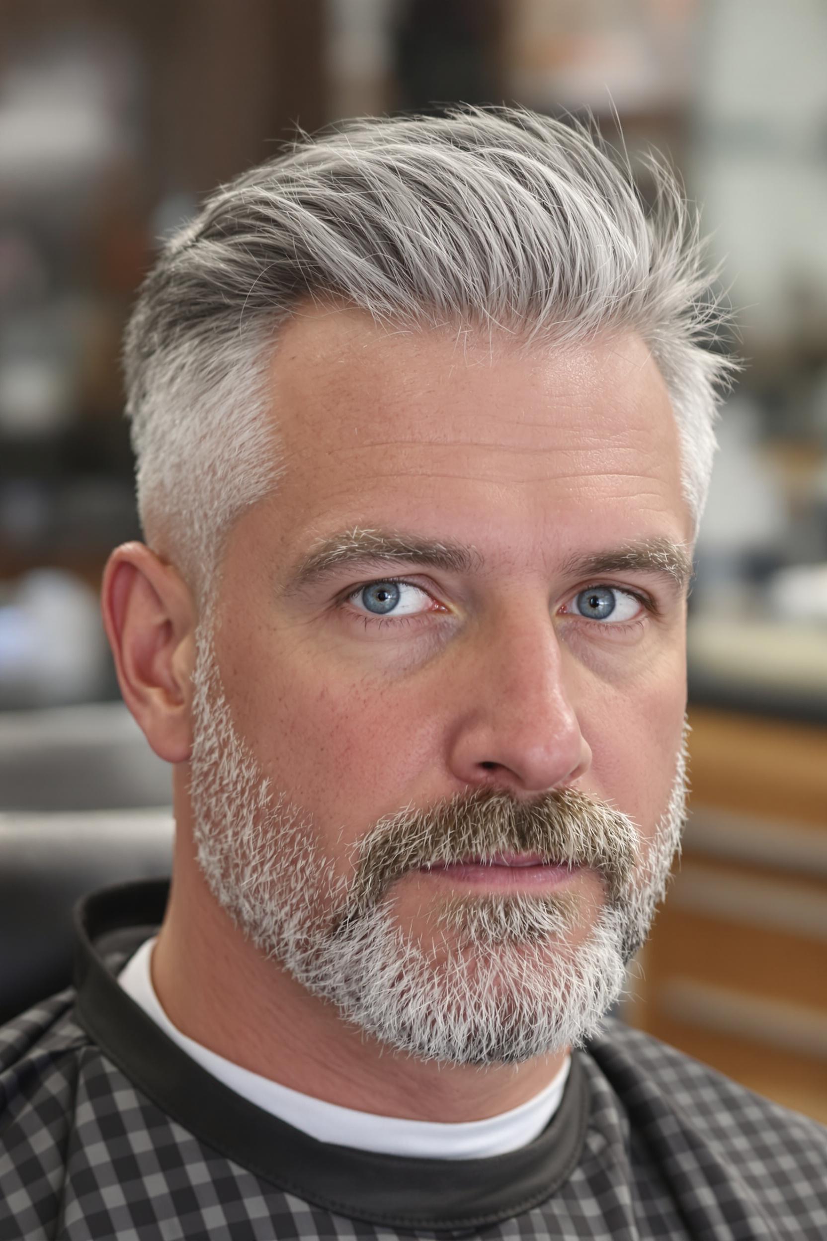 Sleek Gray Hair Style