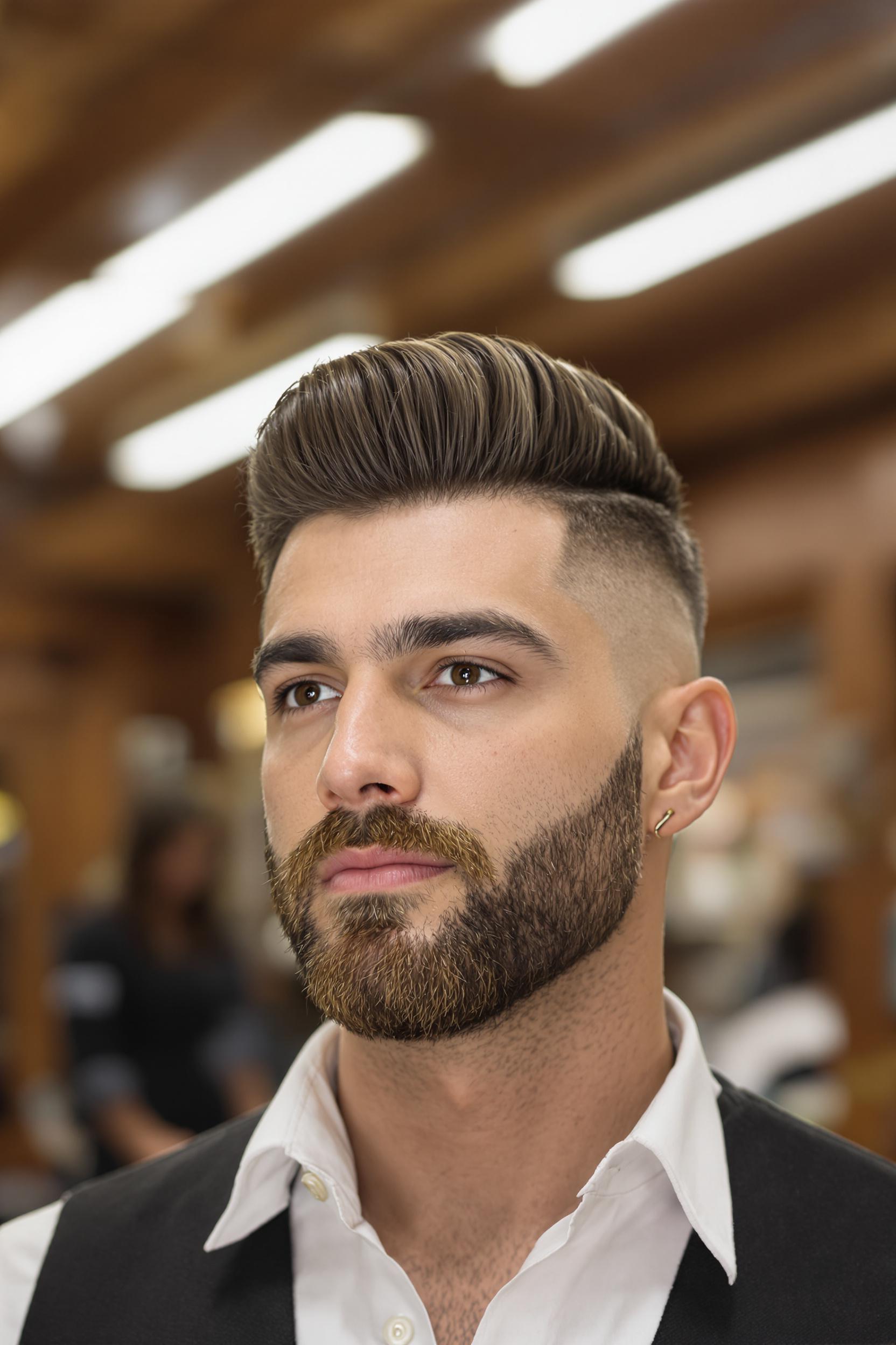 Sleek Undercut Brushed Back