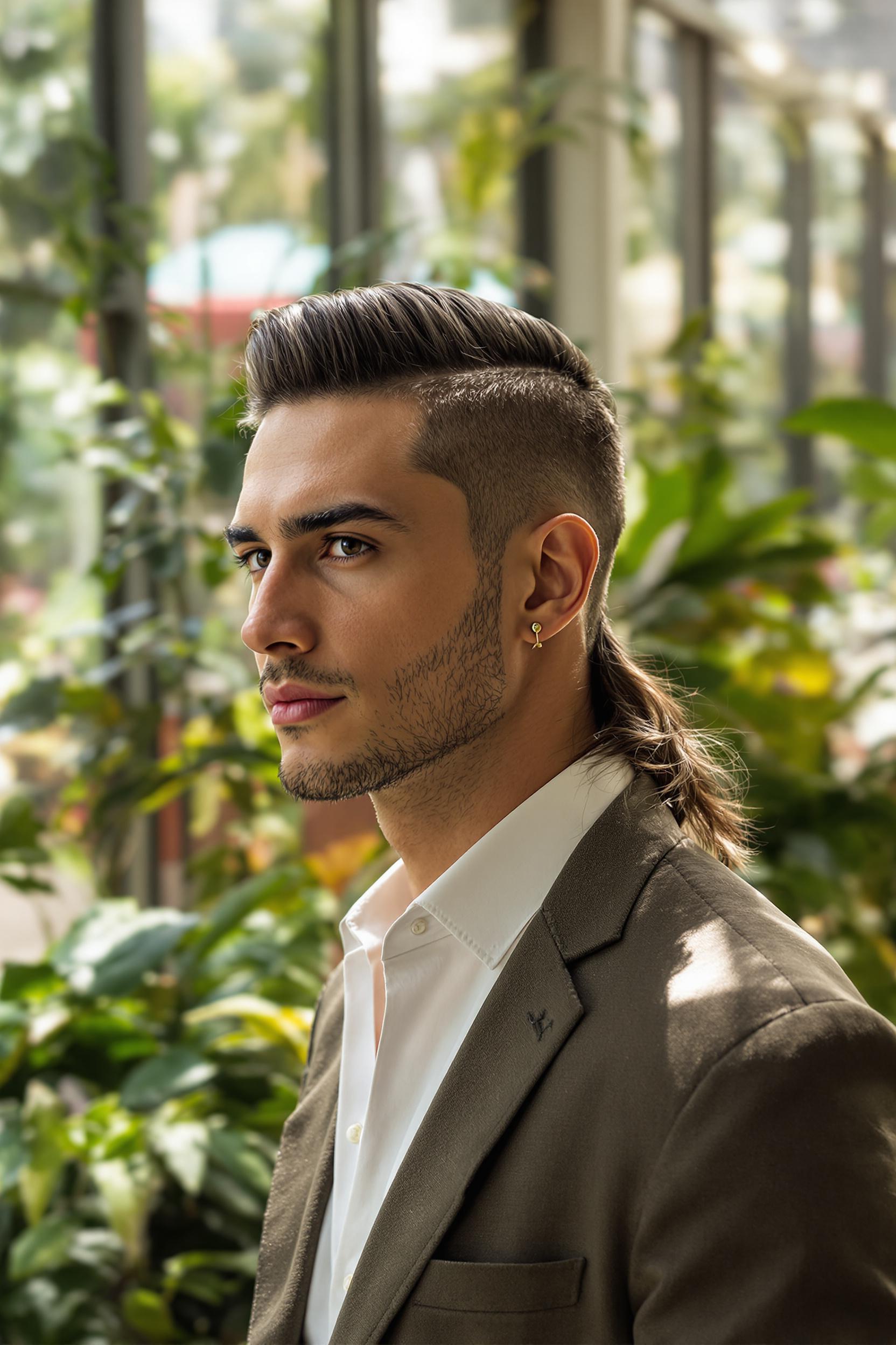 Slick Undercut Mullet Flow