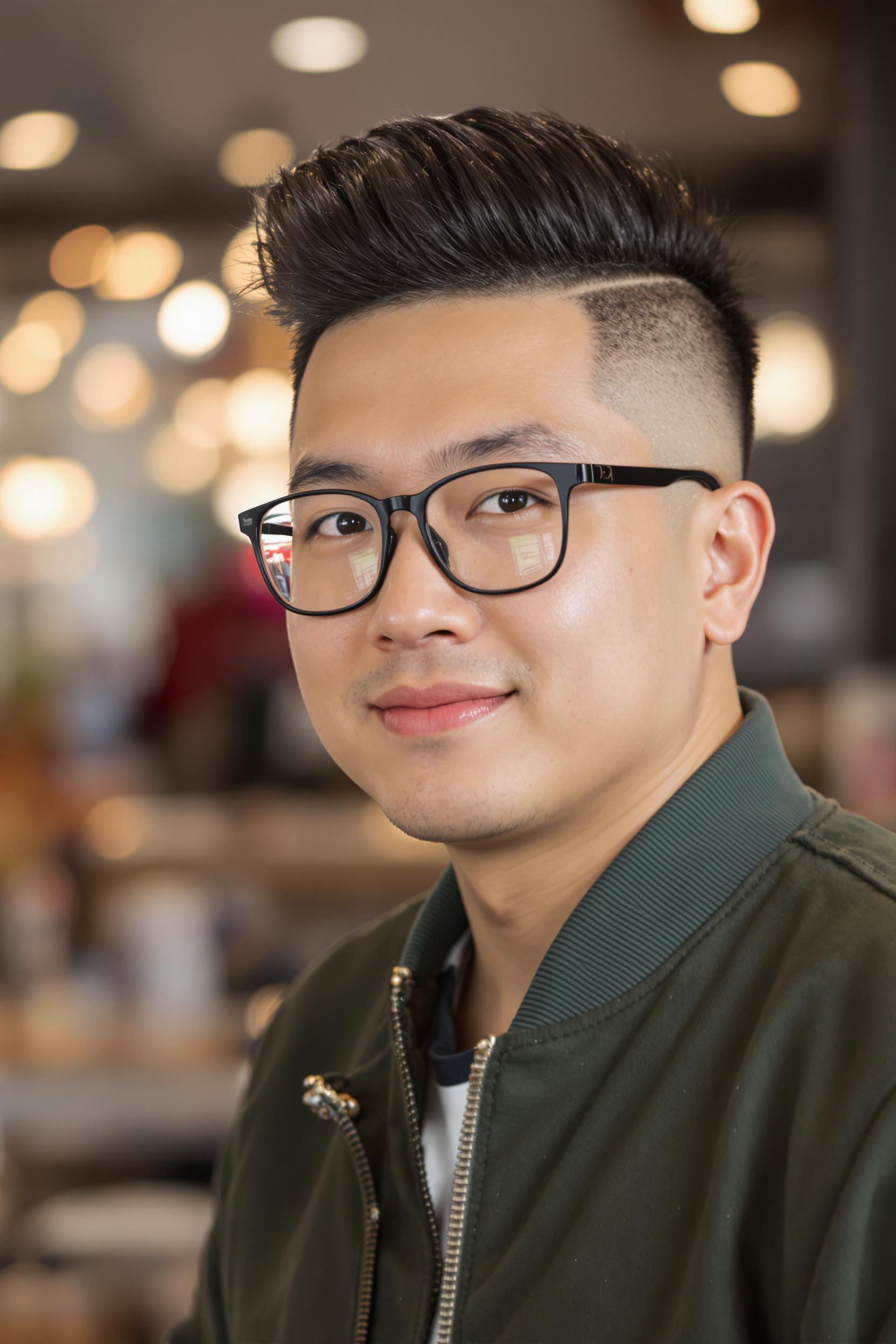 Stylish Undercut with Quiff